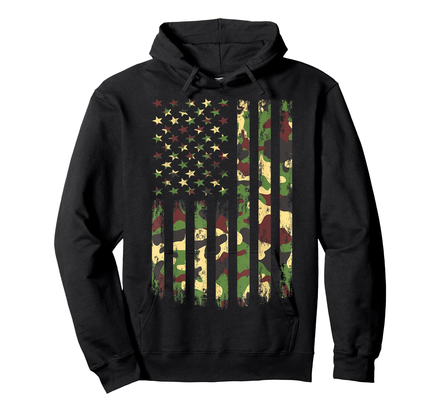 Military American Flag Camouflage Green Desert Tactical Camo T-Shirt
