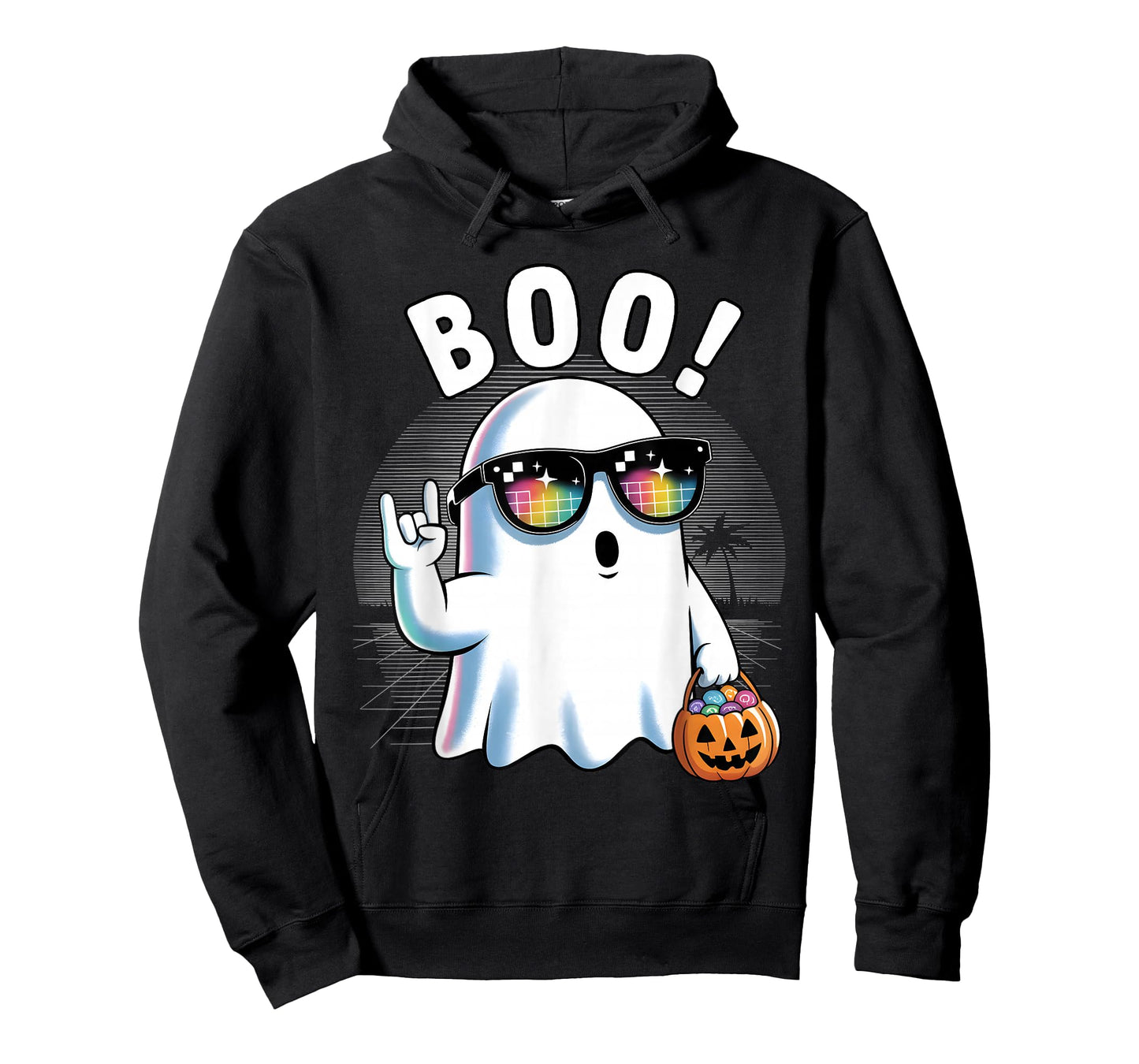 Halloween Costume Boo Ghost Rock Pumpkin T-Shirt