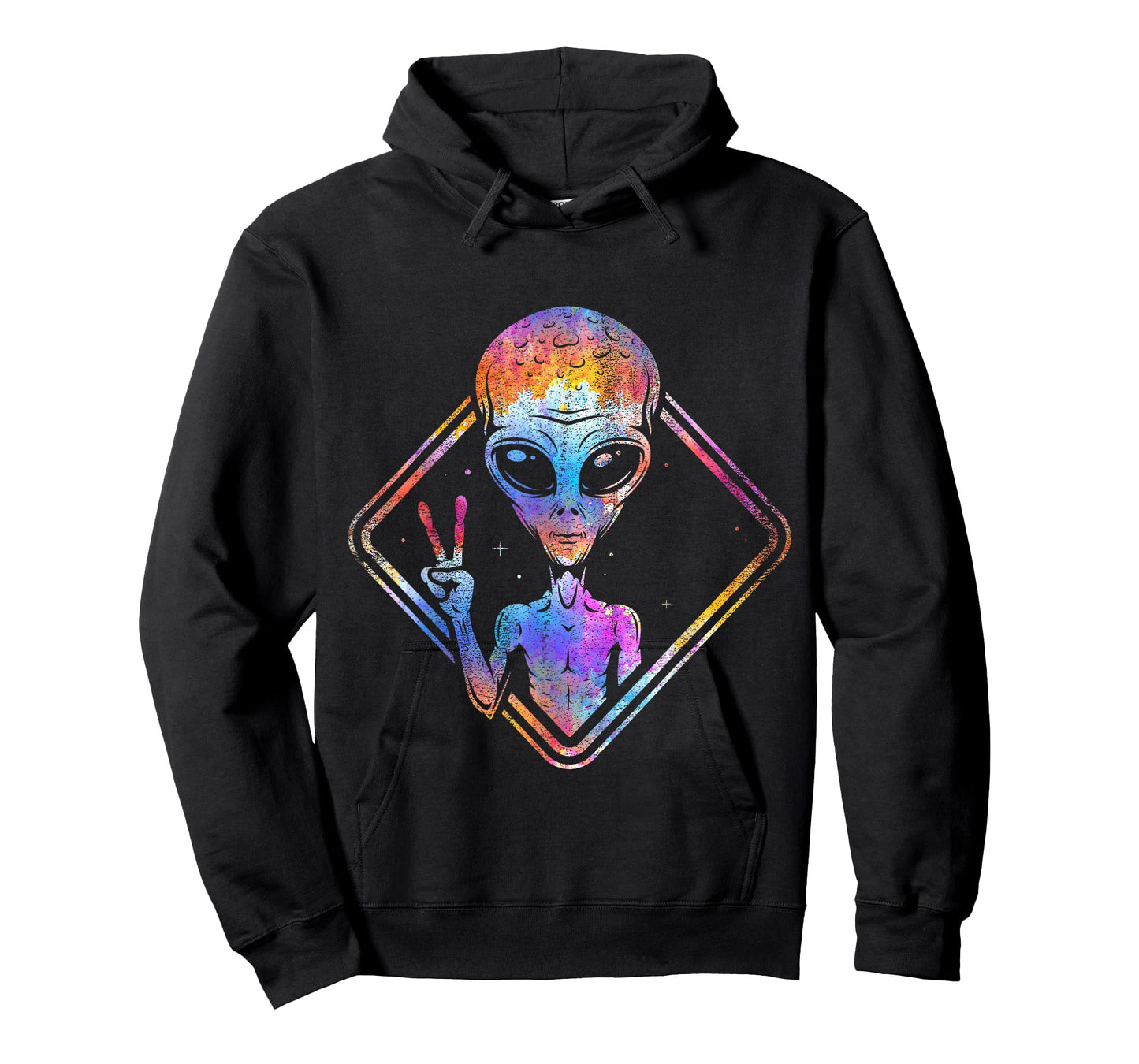 Hippie Peace Sign Outer Space Gift Alien T-Shirt