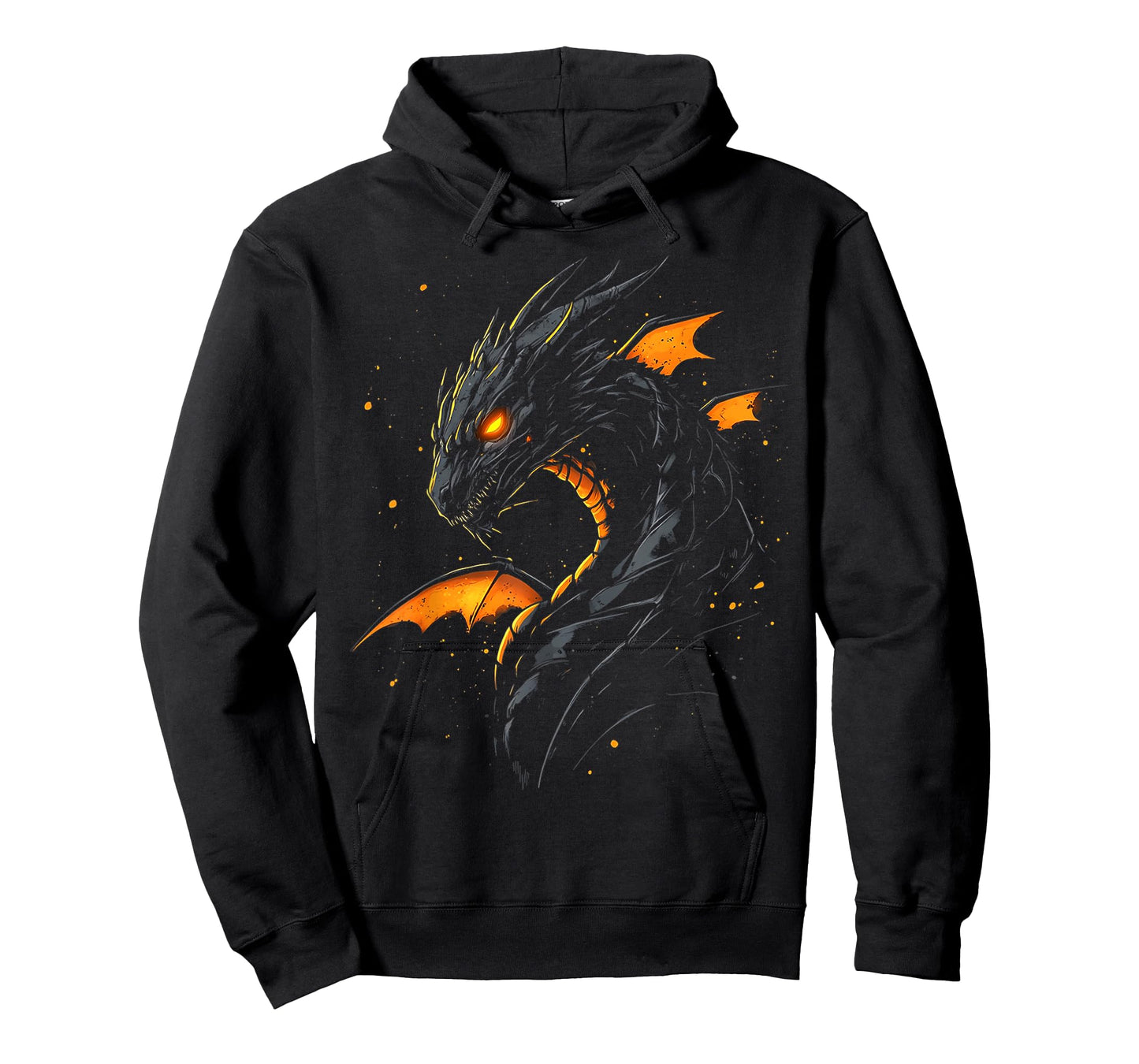 Black Dragon Motif Mythical Artwork Black Dragon T-Shirt