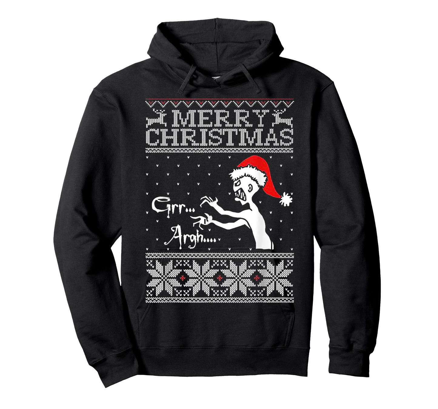 Merry Christmas Grr Argh Ugly Zombie Santa T-Shirt