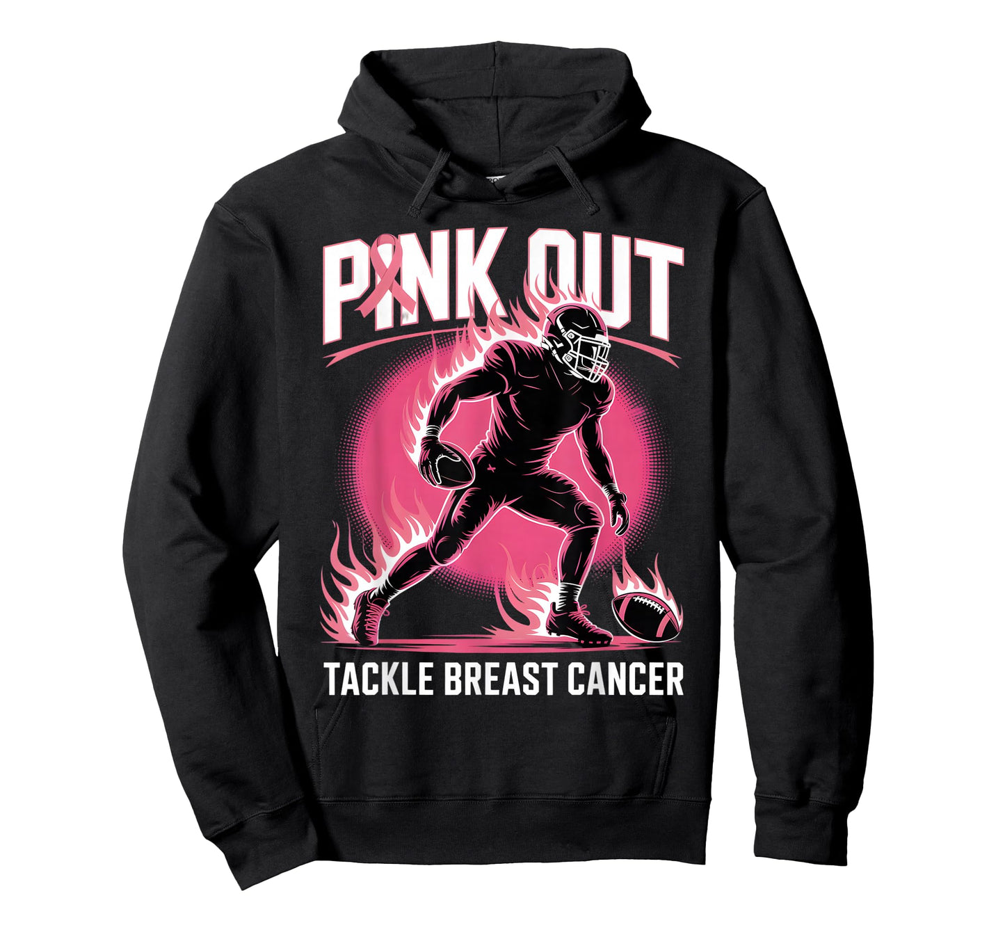 Pink Out Tackle Breast Cancer Team Support American Football T-Shirt