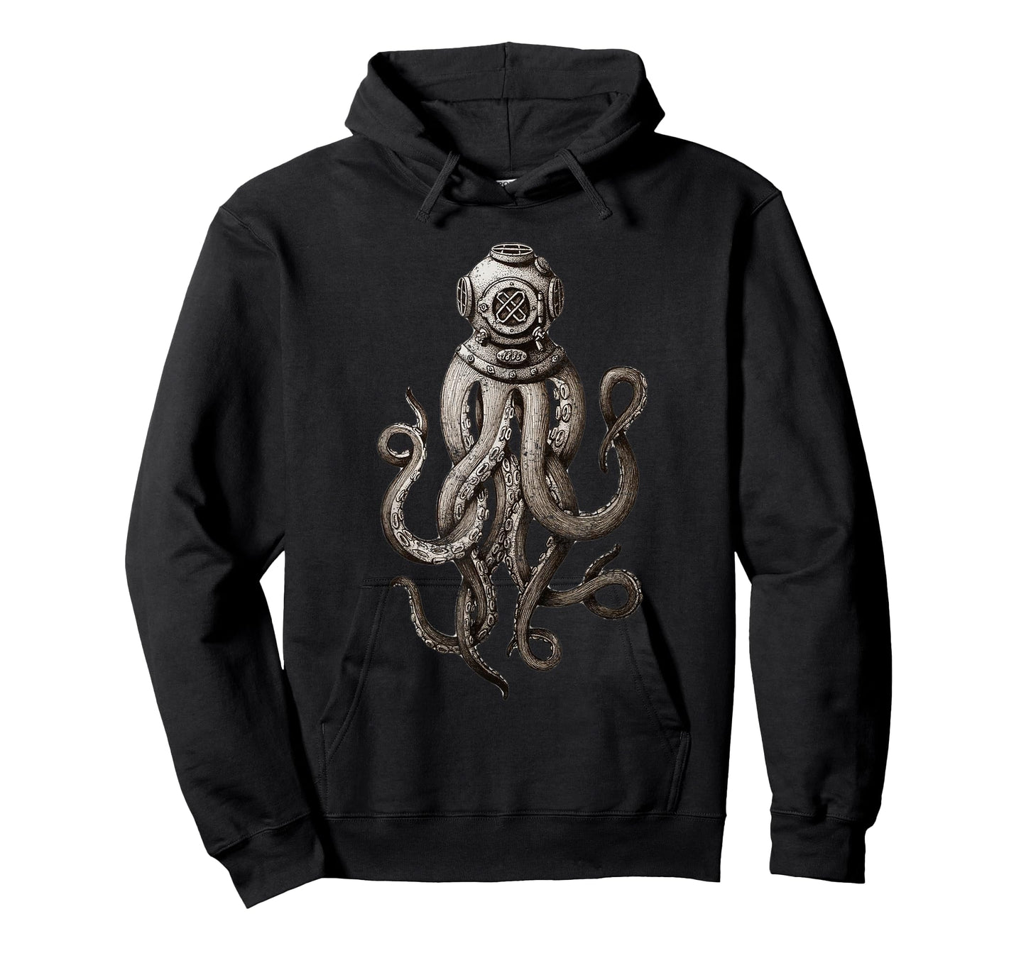 Retro SCUBA Diver Weird Octopus Design, Octopus Helmet T-Shirt