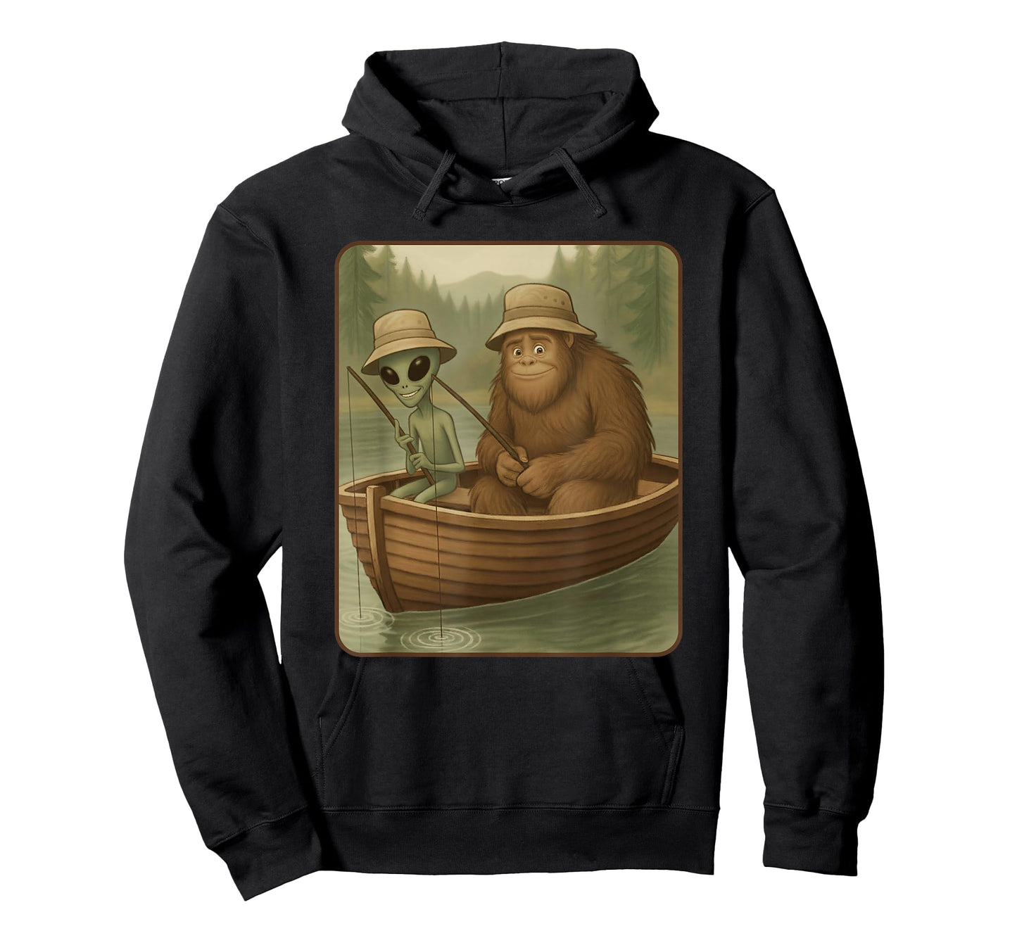 Sasquatch Fishing & Bigfoot Fishing | Funny Fishing T-Shirt