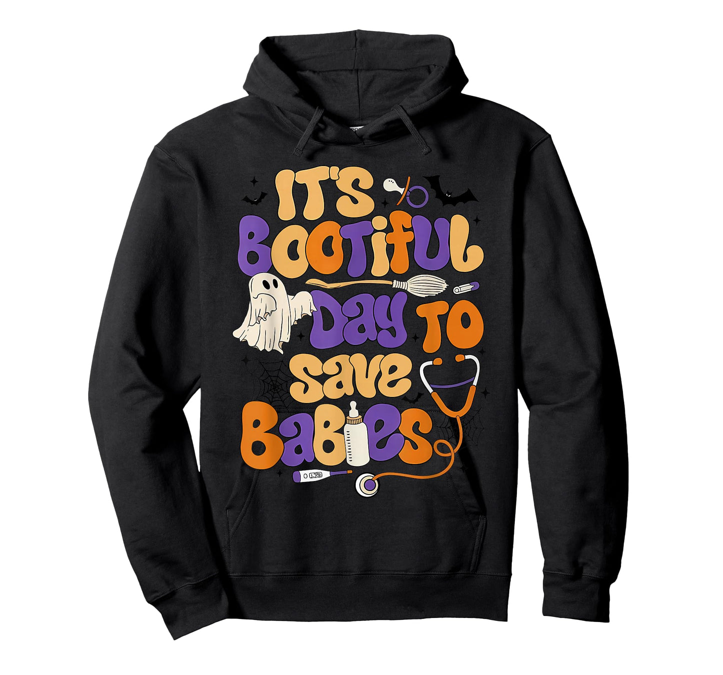 It's a Boo-Tiful Day to Save Babies NICU Nurse Boo Crew T-Shirt