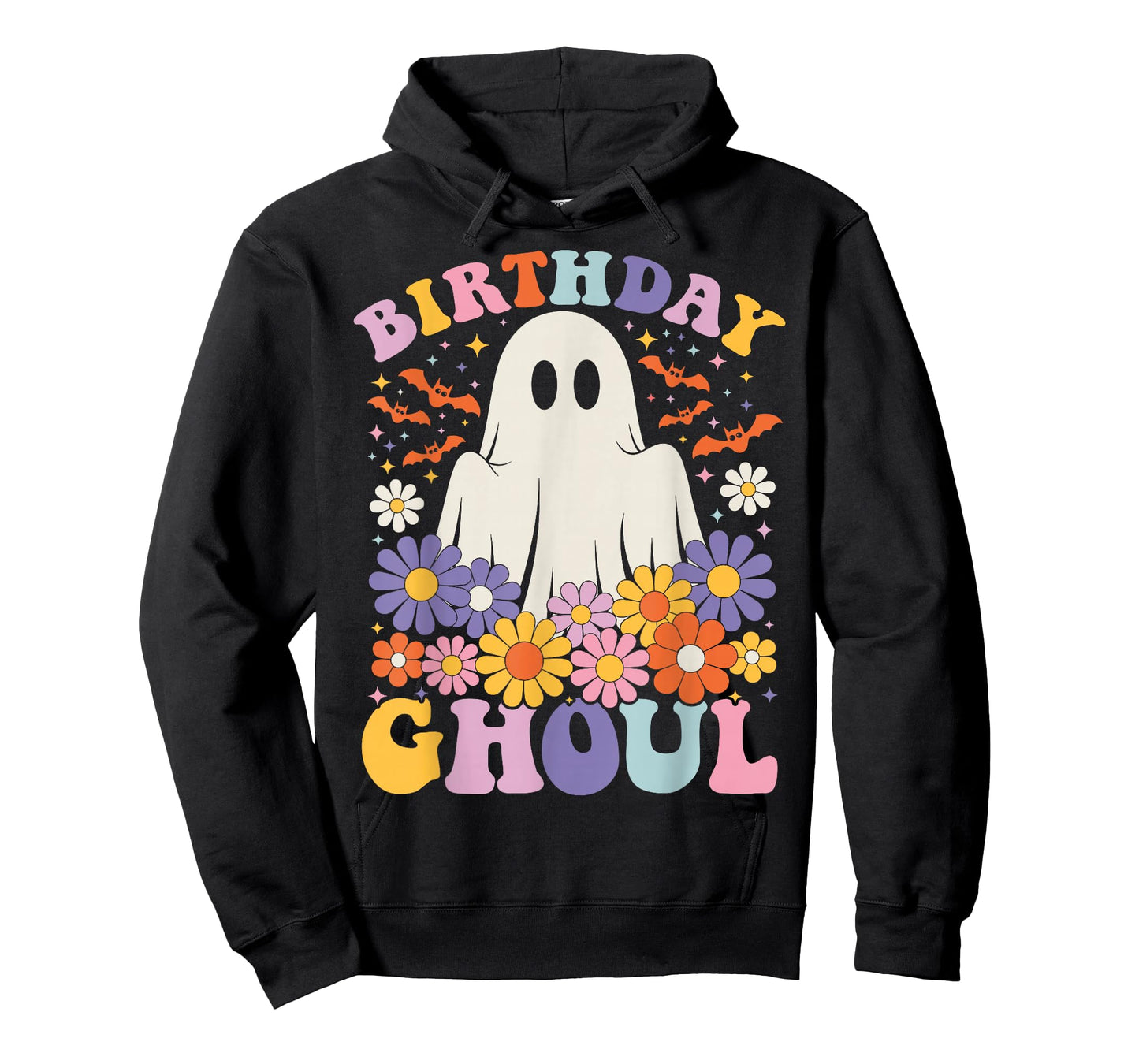 Birthday Ghoul Floral Ghost Halloween Birthday Girls Women T-Shirt
