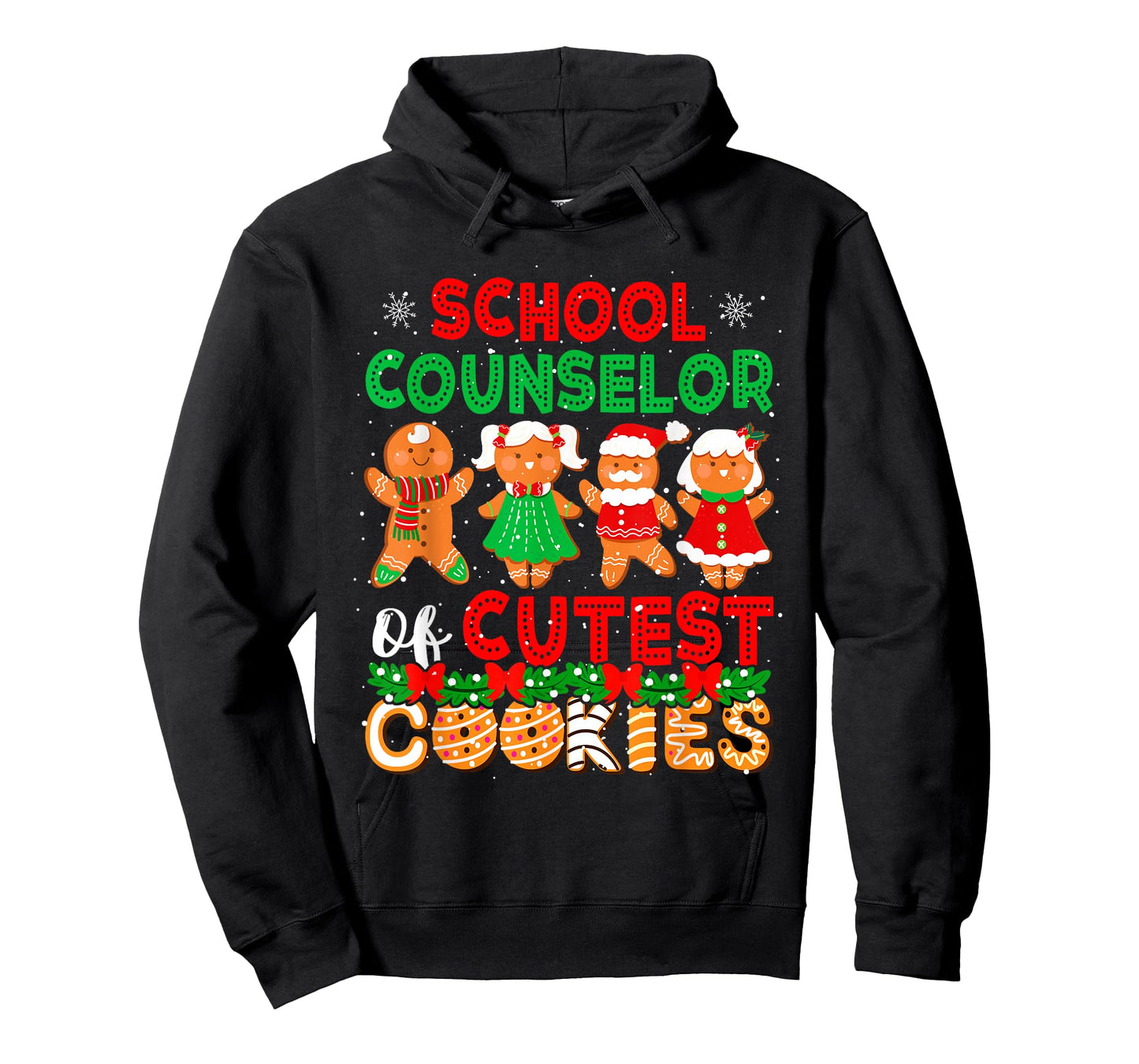 School Counselor Of Cutest Cookies Christmas Gingerbreads T-Shirt