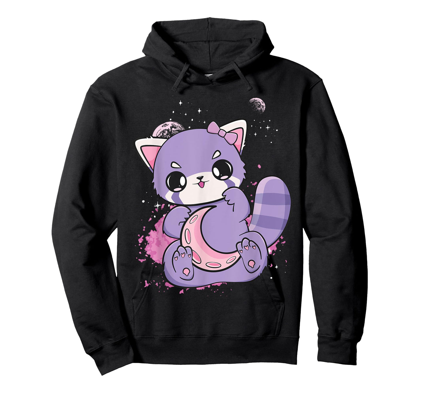 Pink Decora Fairy Kei Red Panda Moon Otaku Anime Nugoth T-Shirt