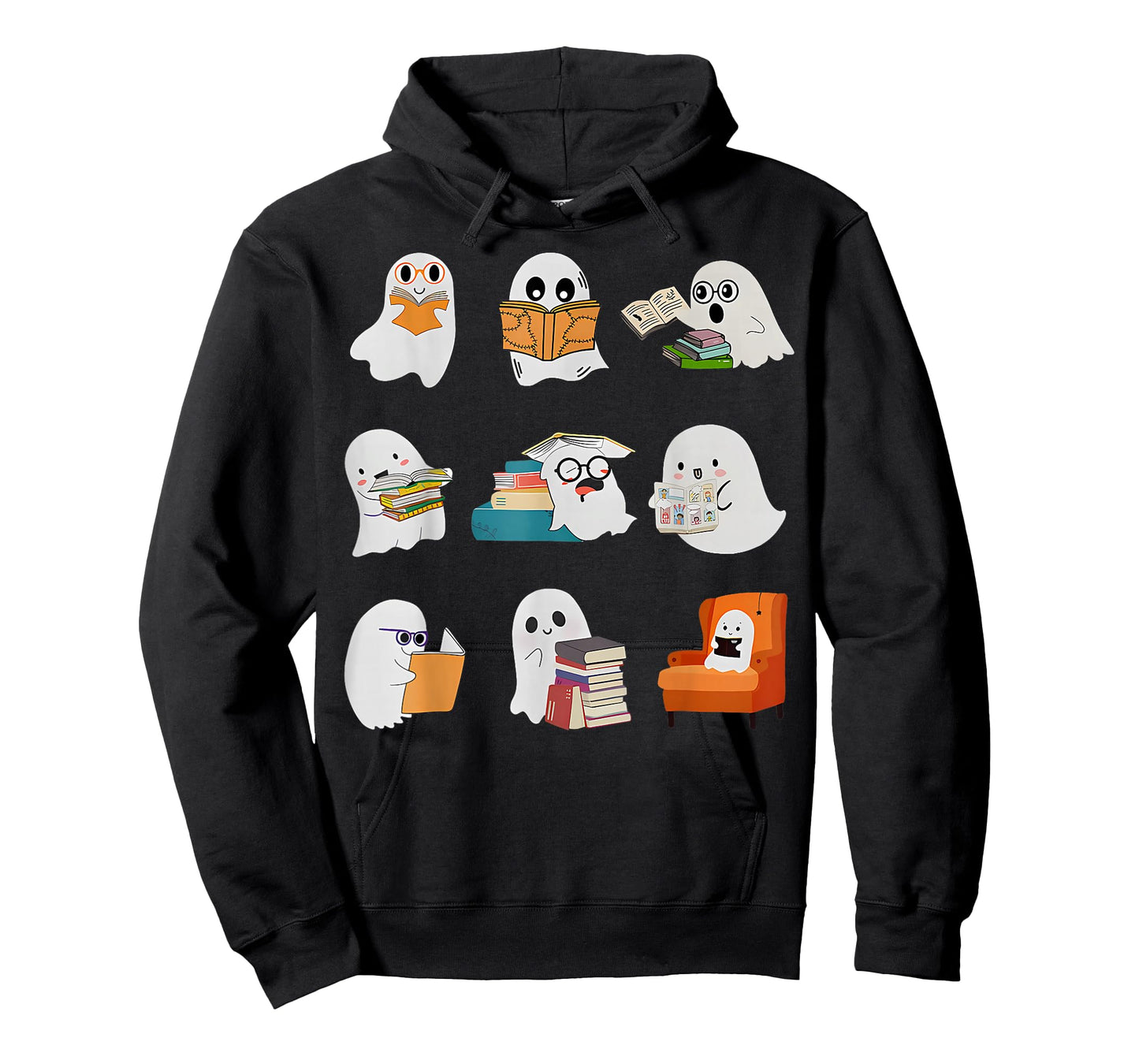 Ghost Reading Teacher Halloween Librarian Book Lover School T-Shirt