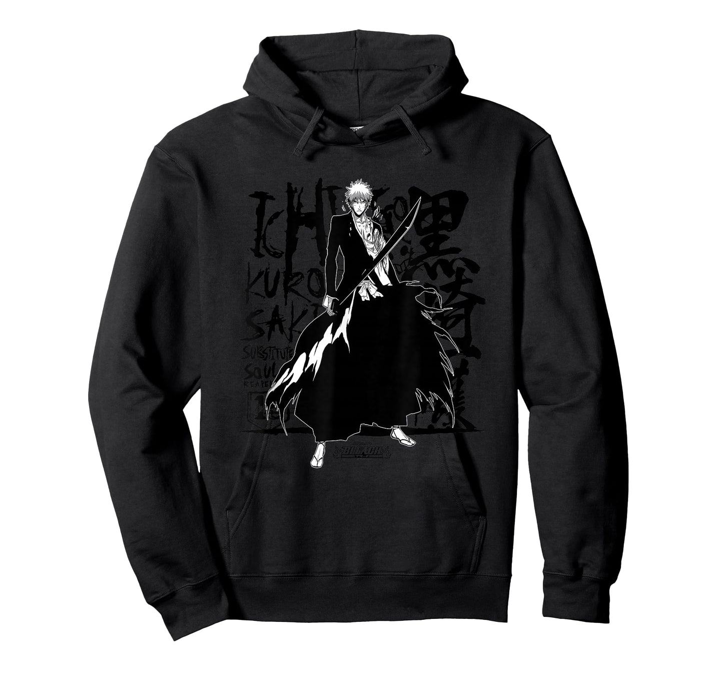 Bleach Ichigo Anime T-Shirt, Unisex-Adults, Grey, Small, Short Sleeve, Cotton, Classic Fit, Unique Bleach Ichigo Design