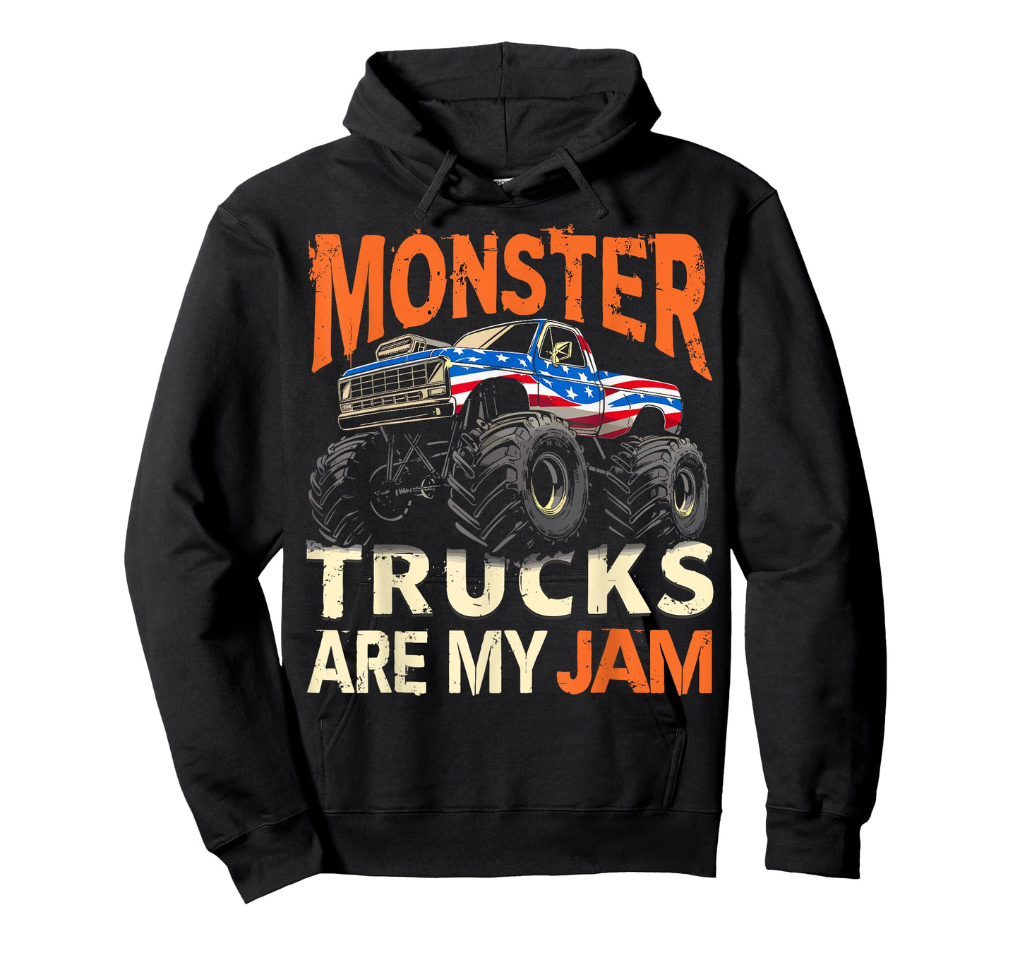 Monster Trucks are my Jam USA Flag American T-Shirt