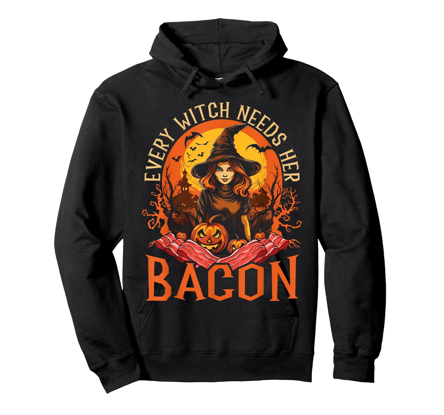 Bacon Halloween Scary Trick Or Treat Spooky Breakfast T-Shirt