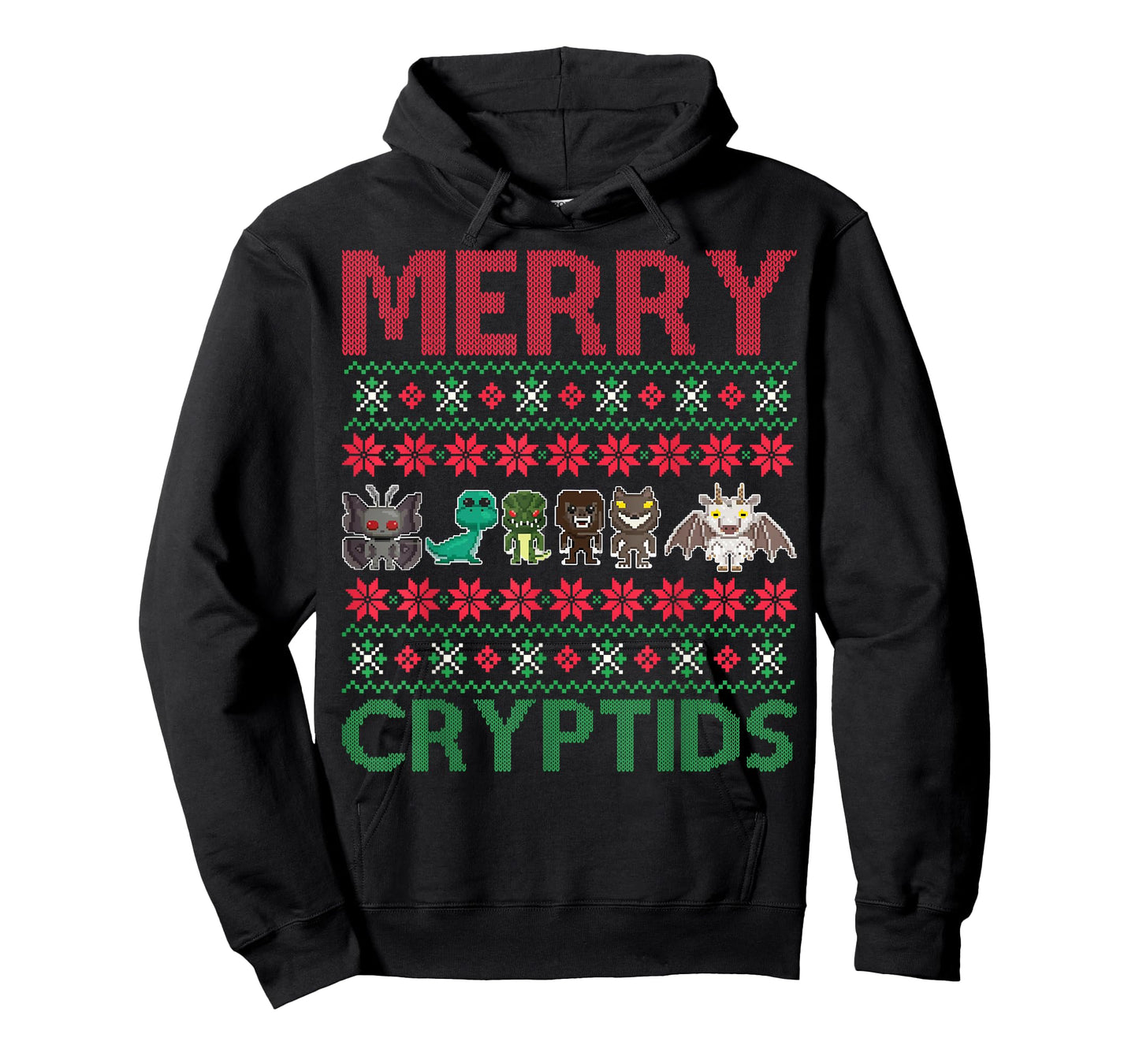 Merry Cryptids Ugly Christmas Bigfoot Apparel T-Shirt