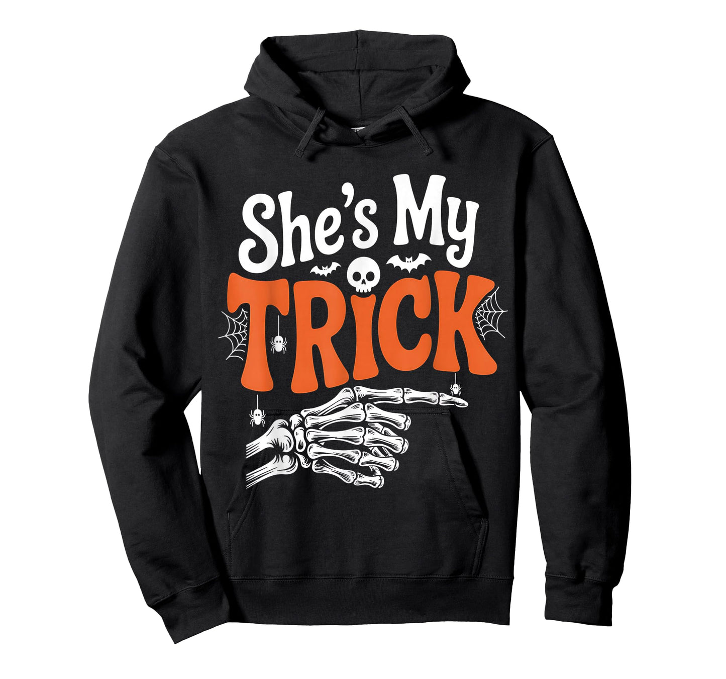 She's My Trick Skeleton Couples Matching Couple Halloween T-Shirt