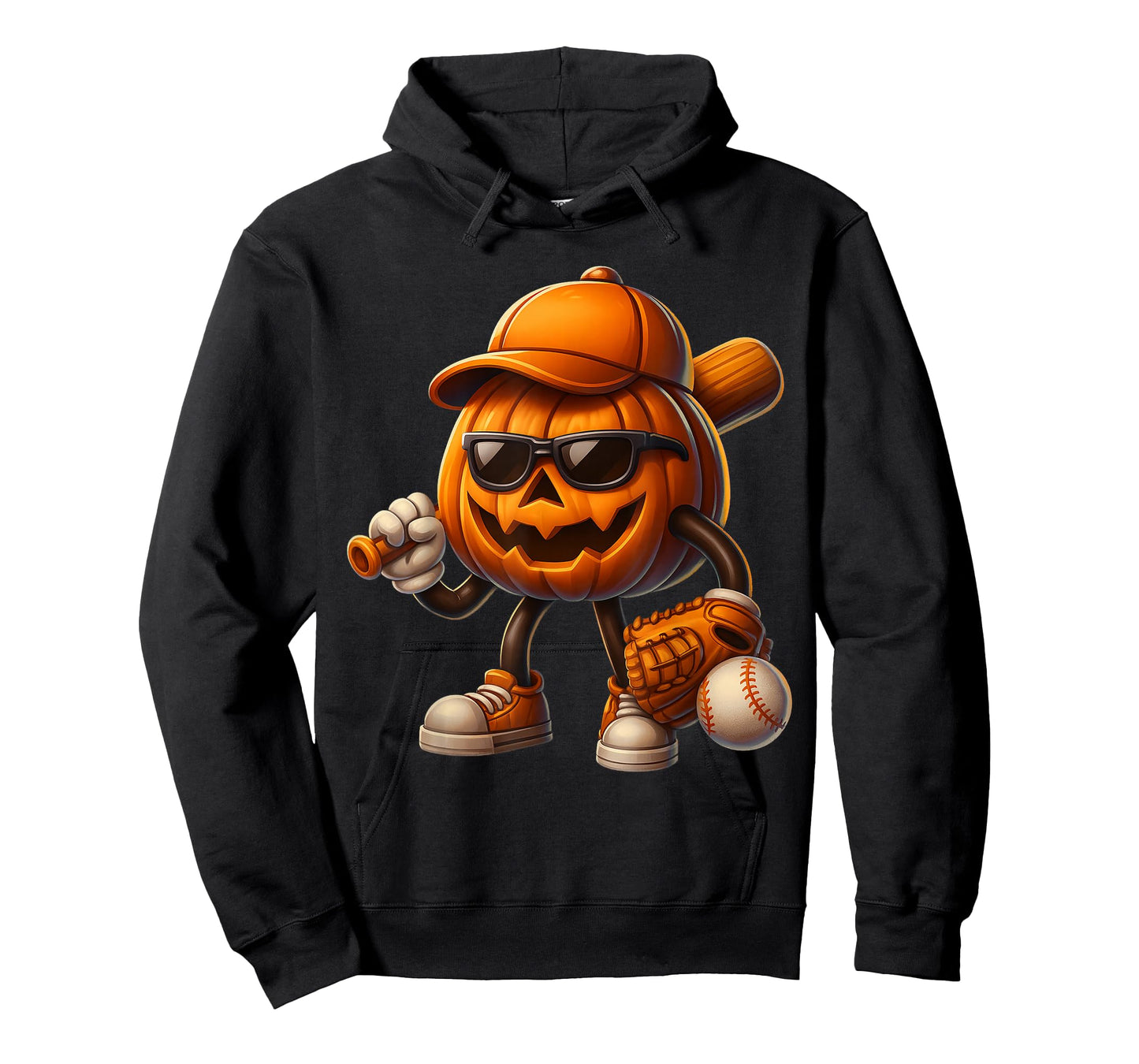 Spooky Jack O lantern Baseball Halloween Costumes Mens Boys T-Shirt