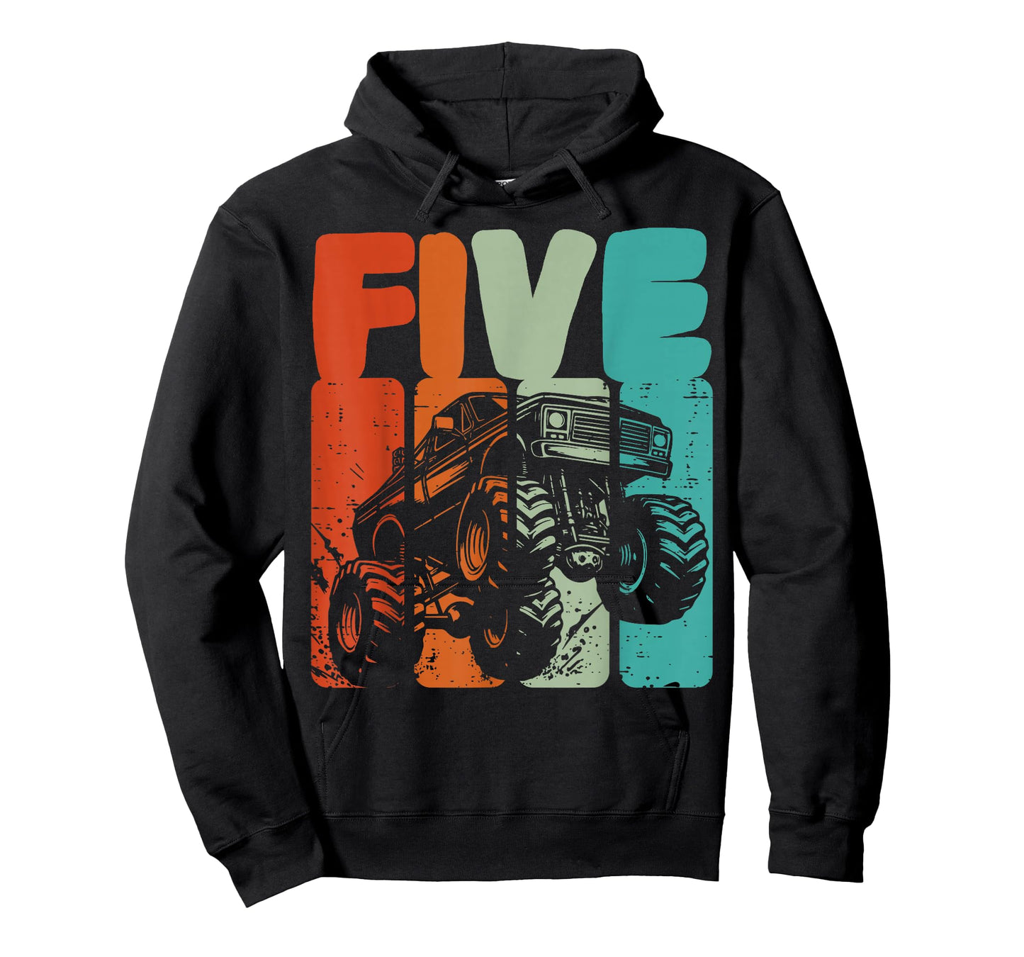 5th Birthday Monster Truck Five 5 Year Old Boys Kids Youth T-Shirt