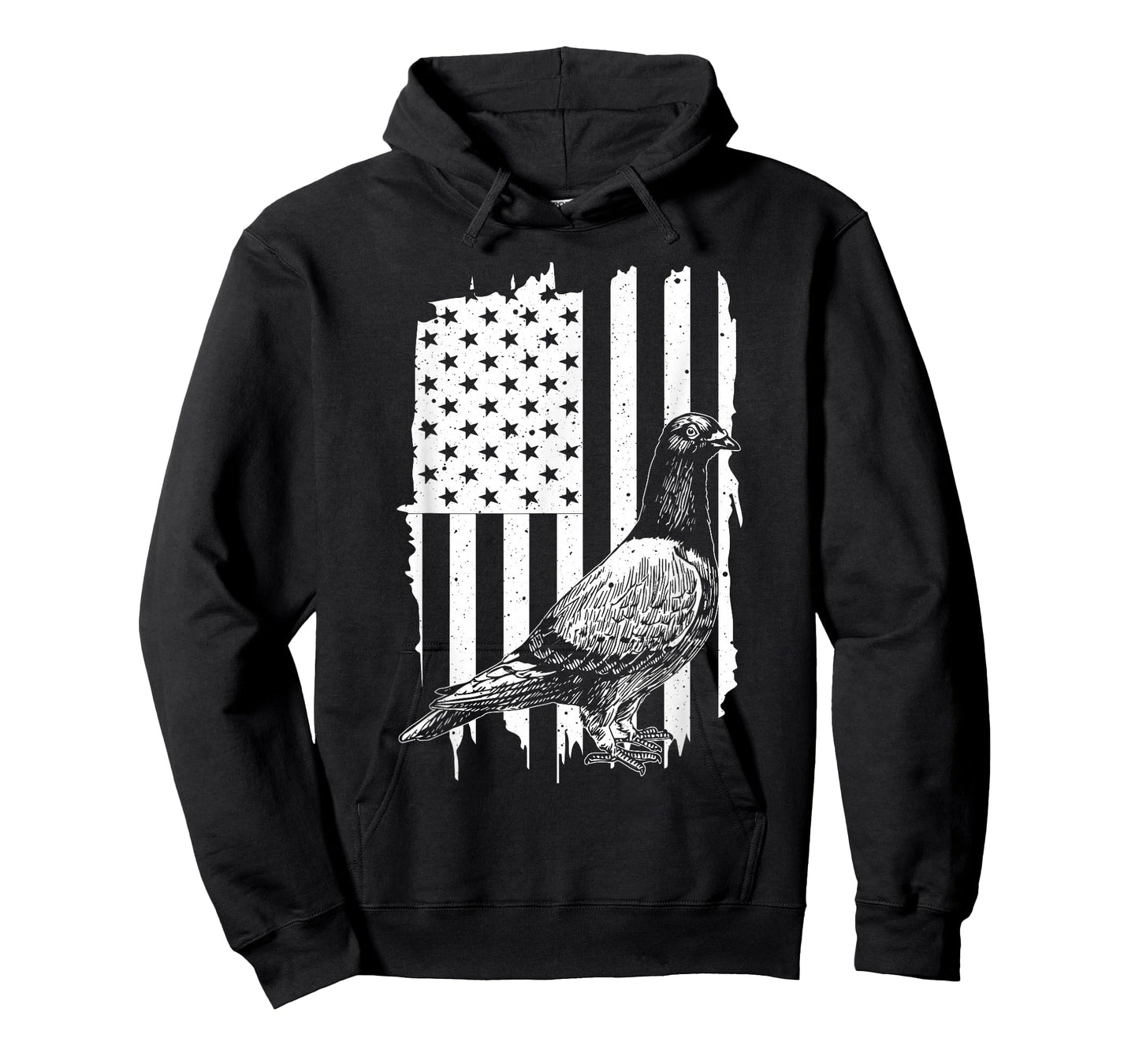 Cool Pigeon Design Men Women Patriotic US Flag Pigeon Lovers T-Shirt
