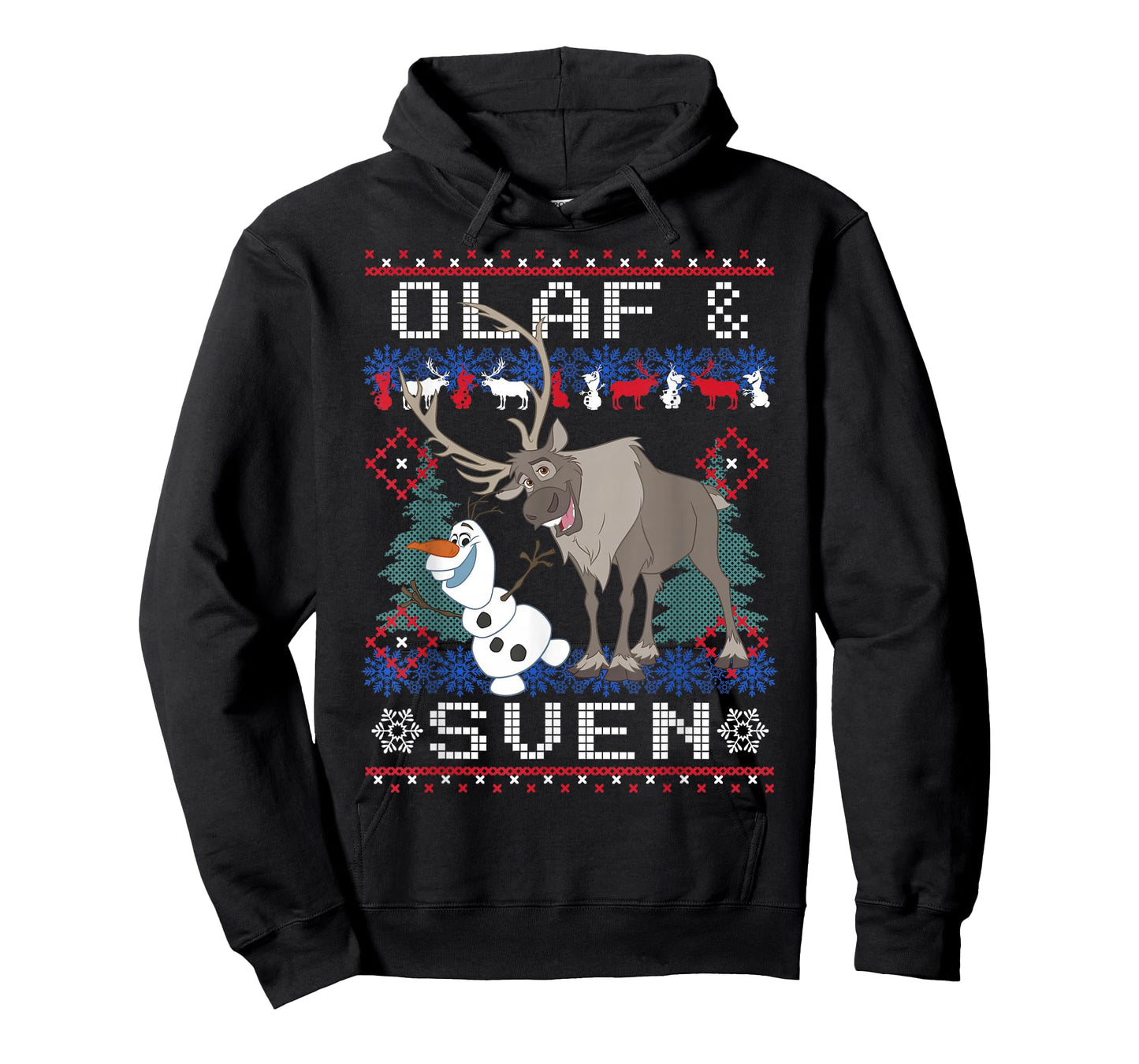 Disney Frozen Christmas Olaf & Sven Ugly Holiday Sweater T-Shirt