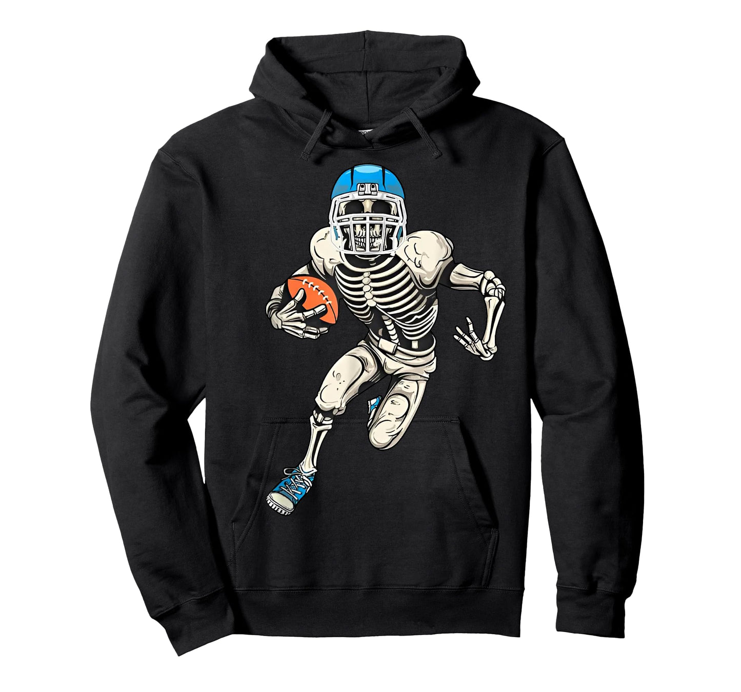 American Football Skeleton Halloween Men Boys Football Fan T-Shirt