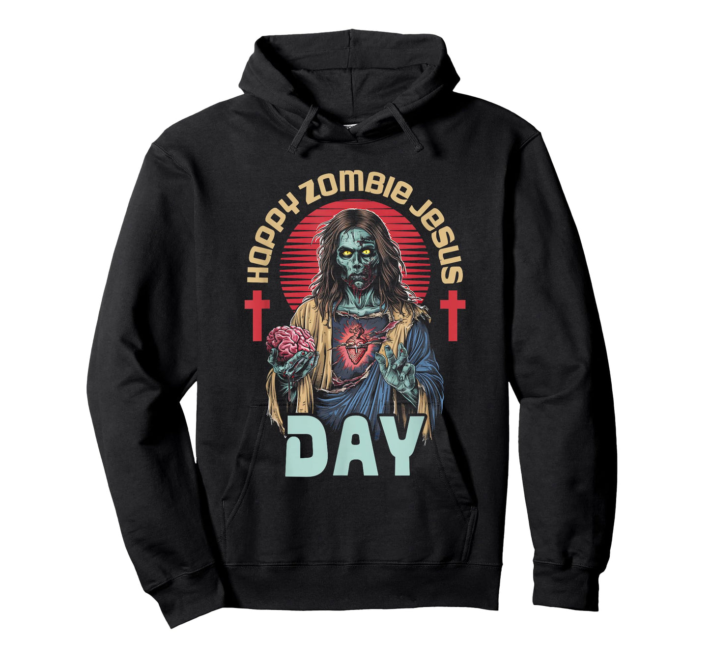 Happy Zombie Jesus Day Skeleton Horror Christ Halloween T-Shirt