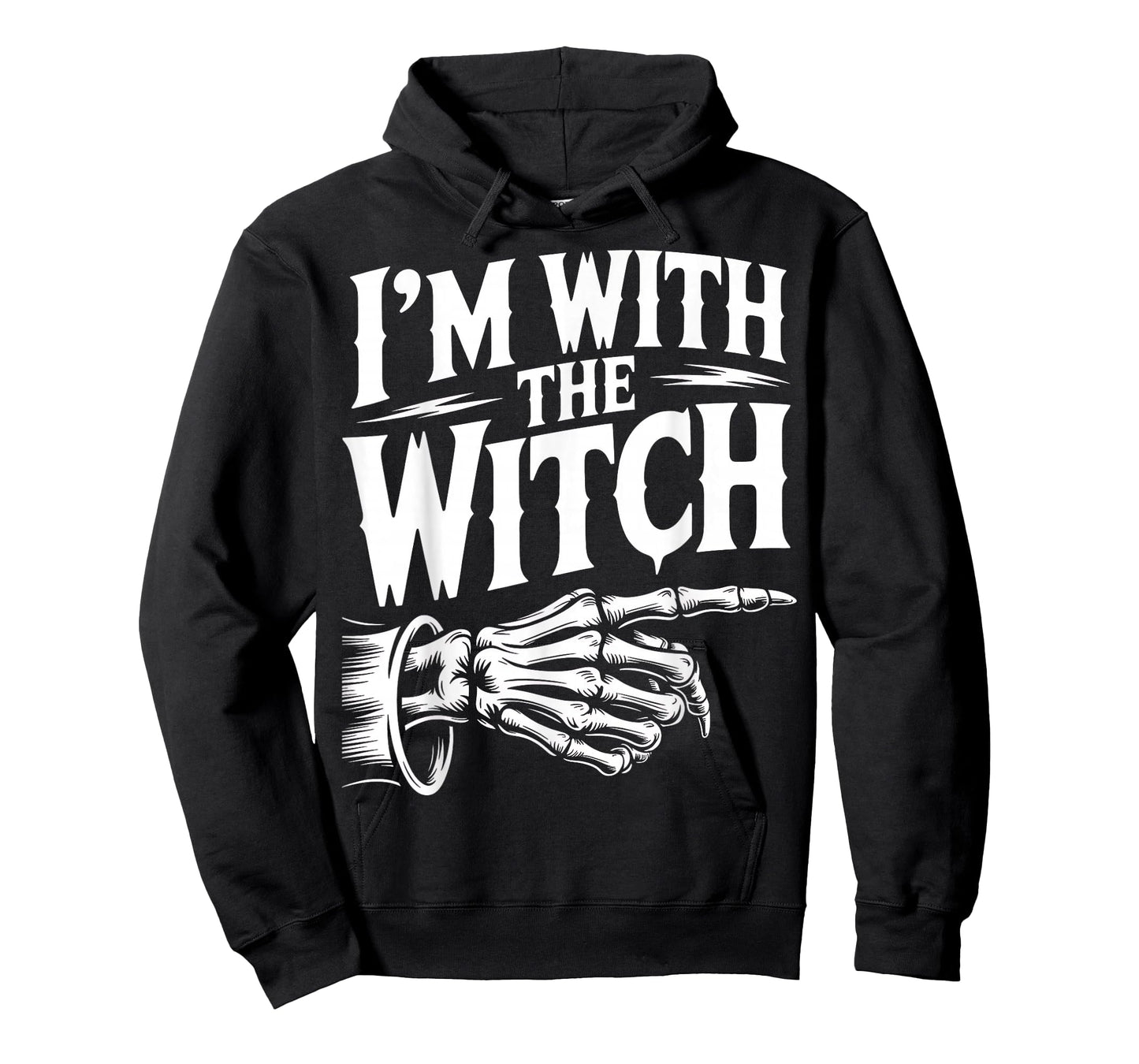 I'm with The Witch Funny Halloween His and Her Outfit T-Shirt