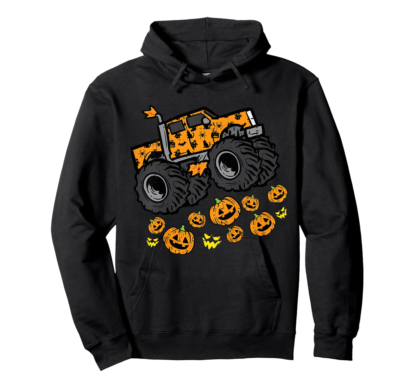 Kids Pumpkin Monster Truck Cool Halloween Costume Toddler Boys T-Shirt