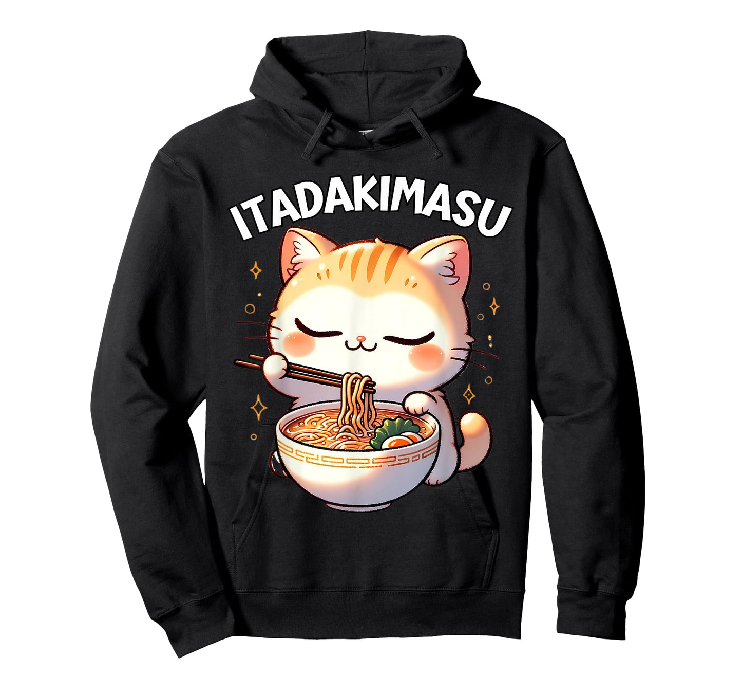 Ramen Cat Kawaii Anime Cat Ramen Lover Itadakimasu T-Shirt
