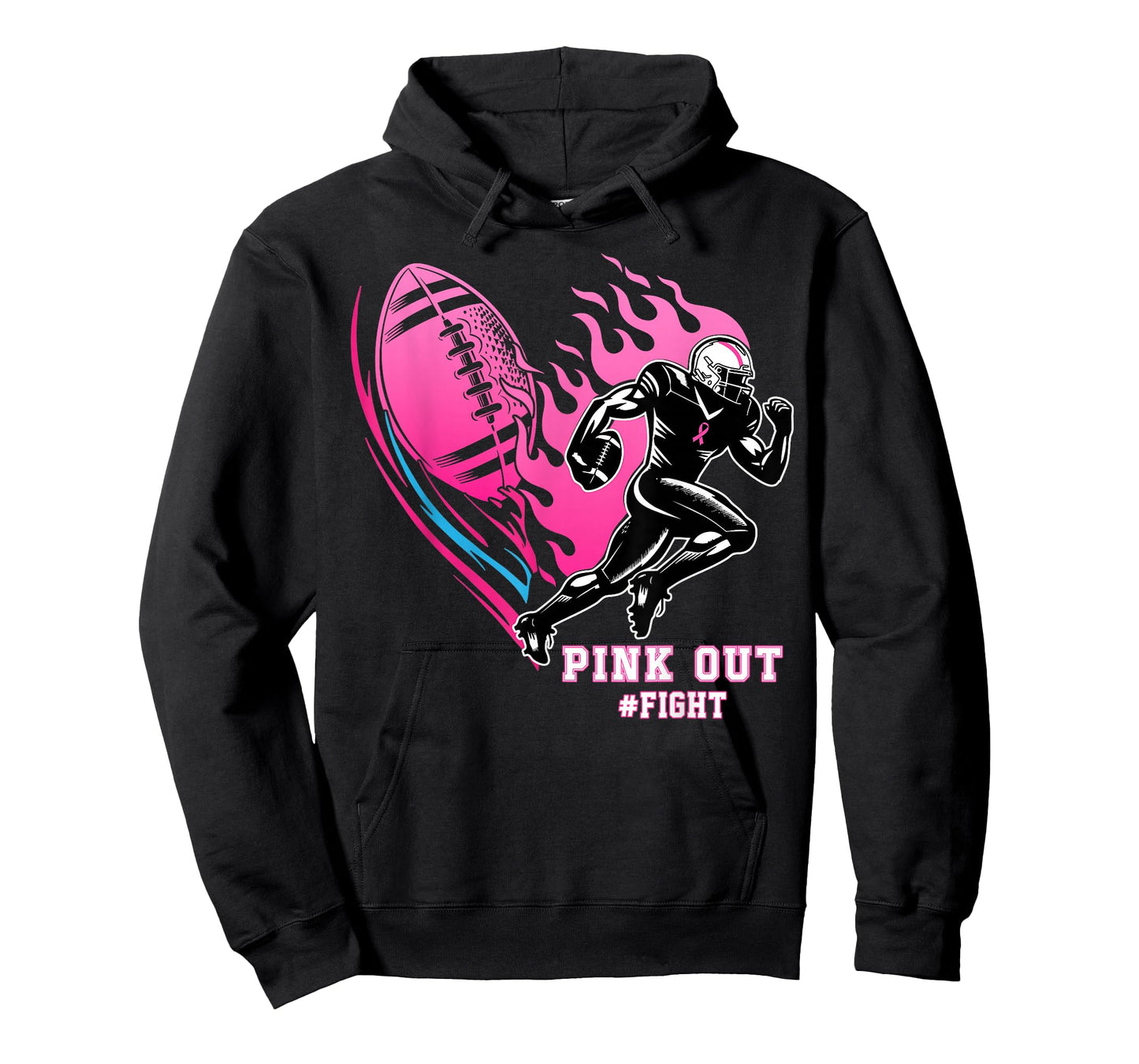 Football Pink Out Team Breast Cancer Awareness Month Womens T-Shirt