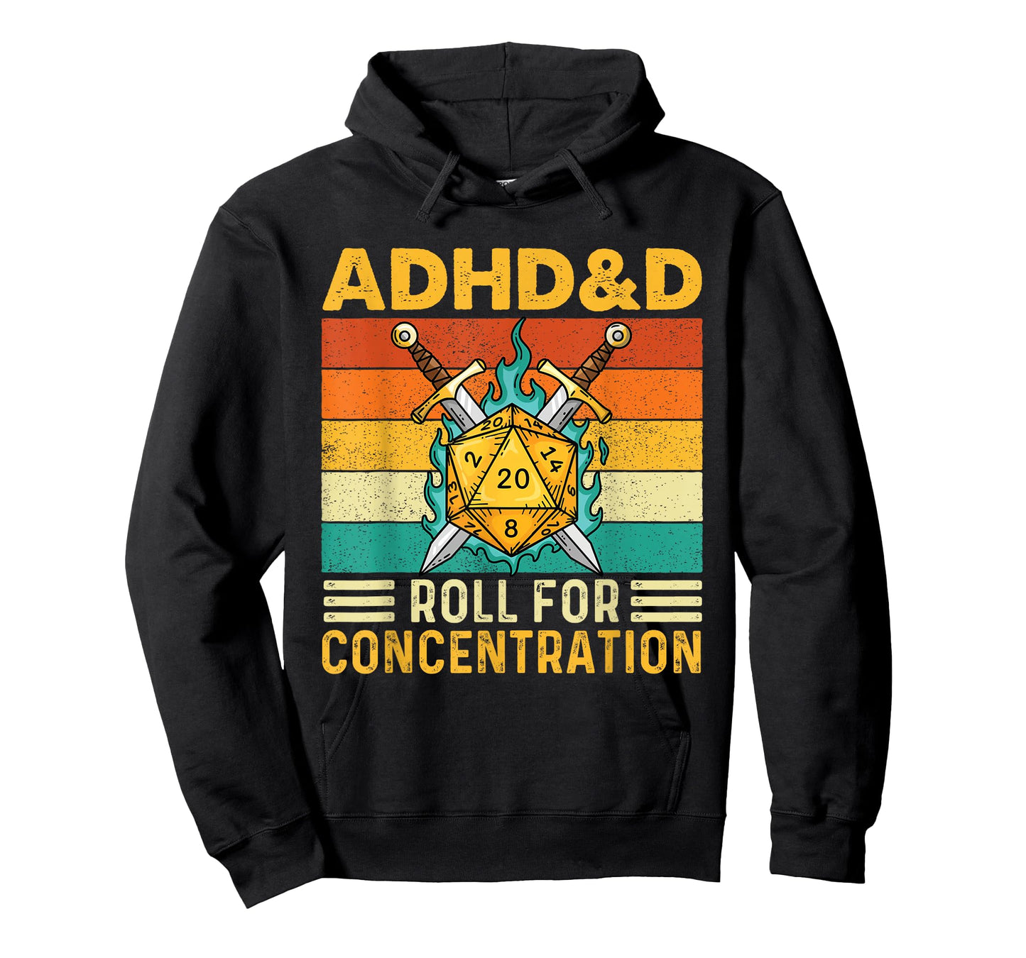 ADHD&D Roll for Concentration - RPG Tabletop Games T-Shirt