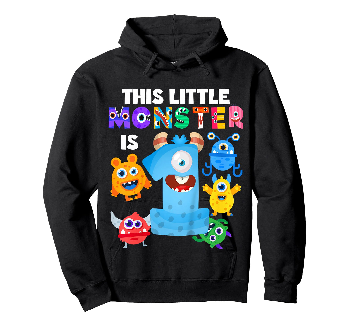 This Little Monster is 1 One Year 1st Birthday Party Aliens T-Shirt