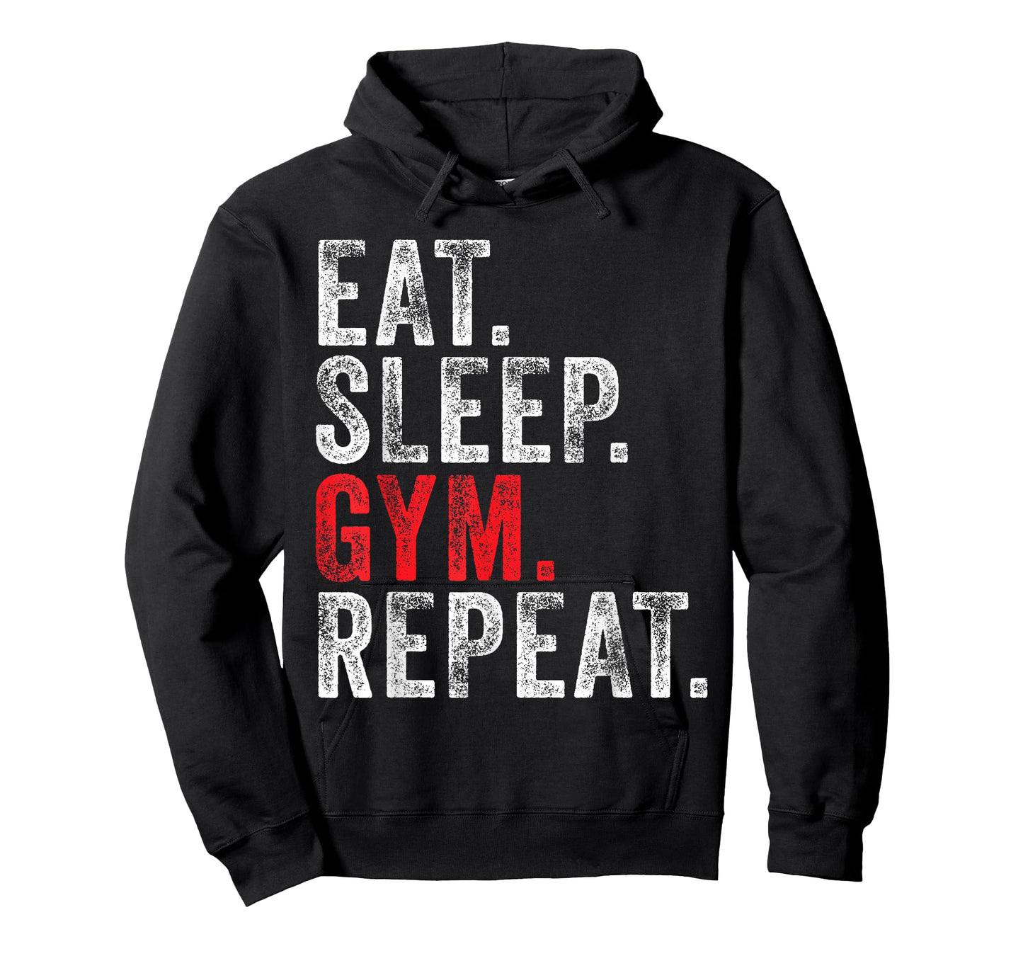 Eat Sleep Gym Repeat Funny Workout Train Vintage Distressed T-Shirt