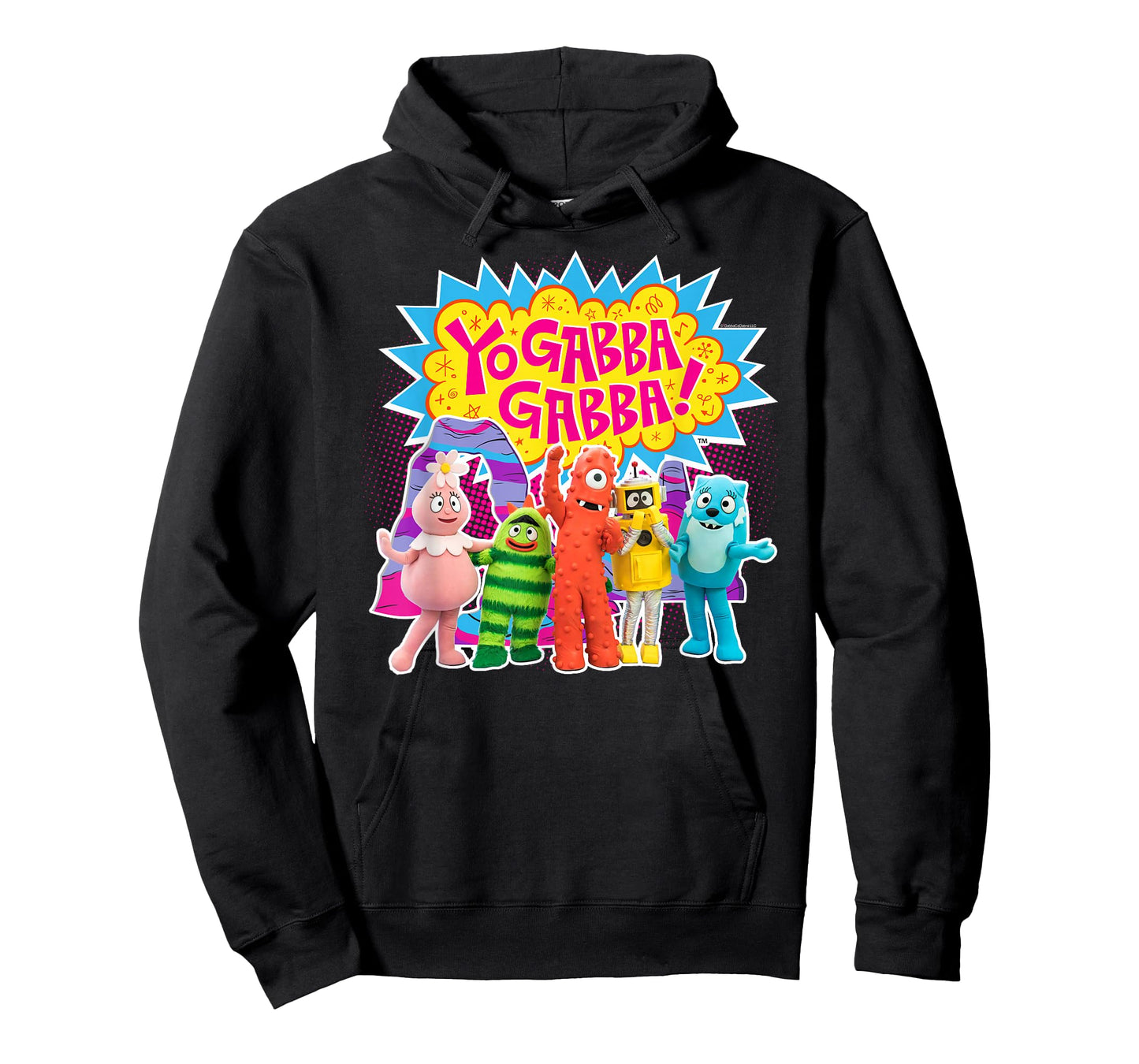 Yo Gabba Gabba! Colorful Character Cutouts TV Show T-Shirt
