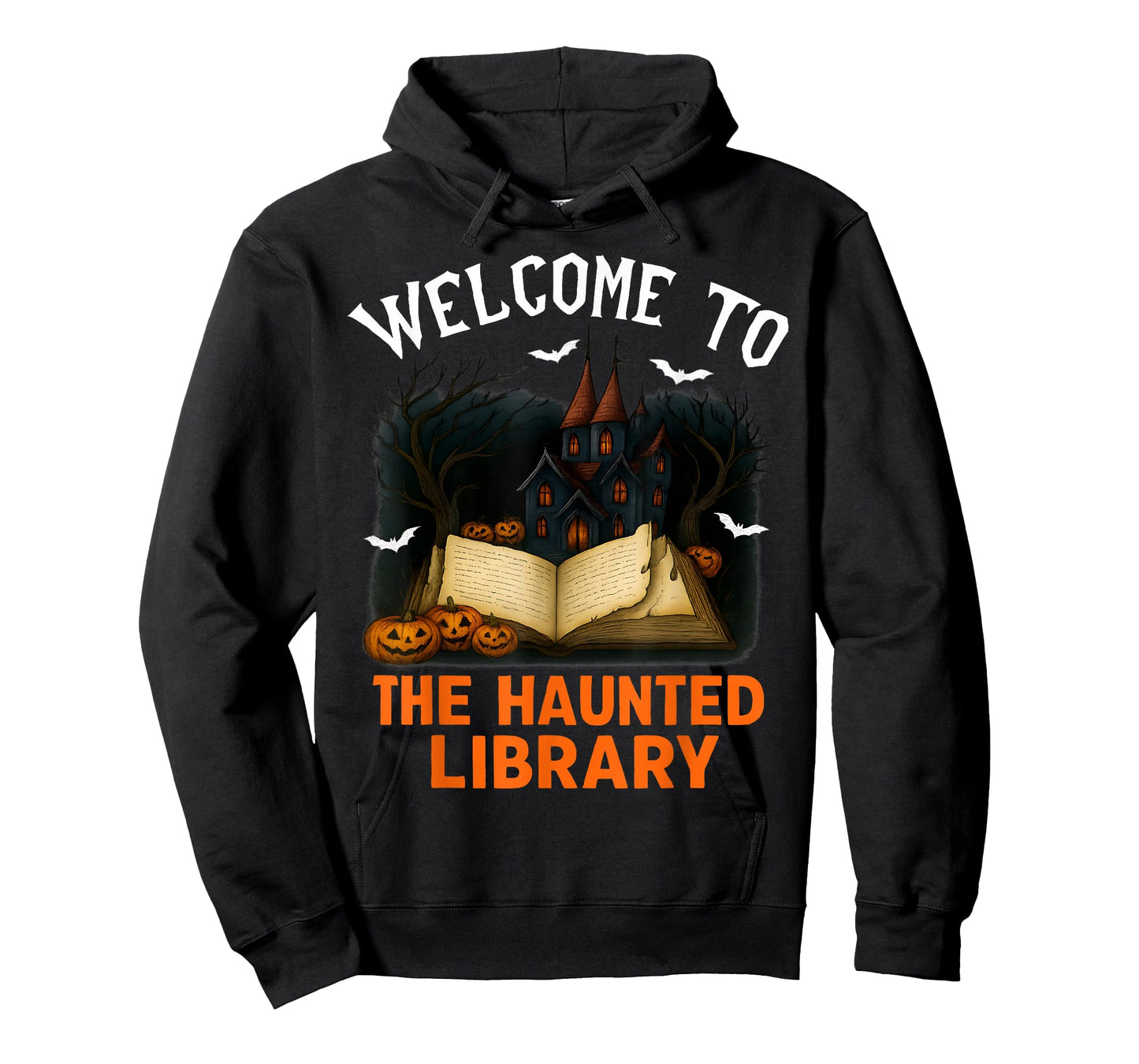 Retro Funny Halloween Welcome to The Haunted Library T-Shirt