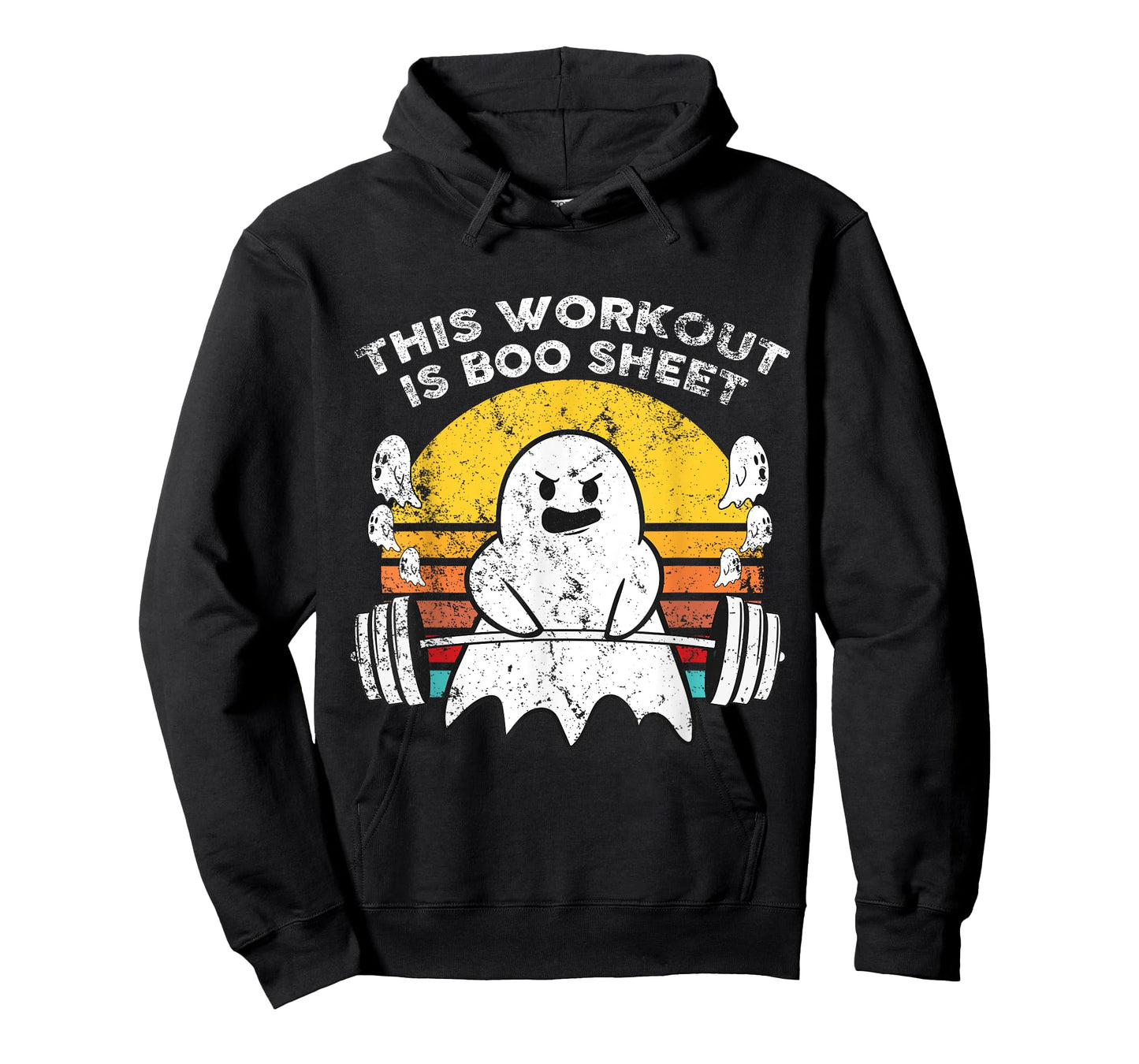Funny This Workout Is Boo Sheet Halloween Ghost Exercise Gym T-Shirt
