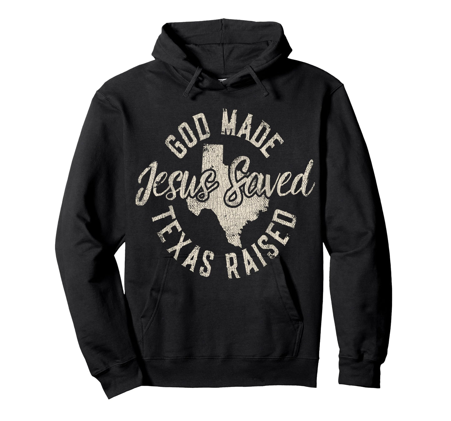 Vintage God Made Texas Raised Jesus Saved T-Shirt