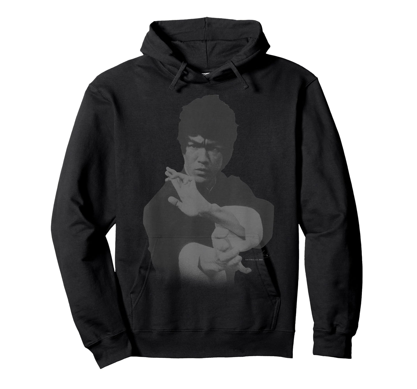 Bruce Lee Back And White Vintage Distressed Portrait T-Shirt