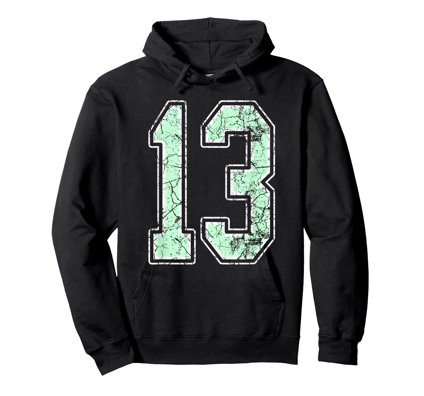 Mint Green White Sports Number 13 Jersey Uniform Player T-Shirt