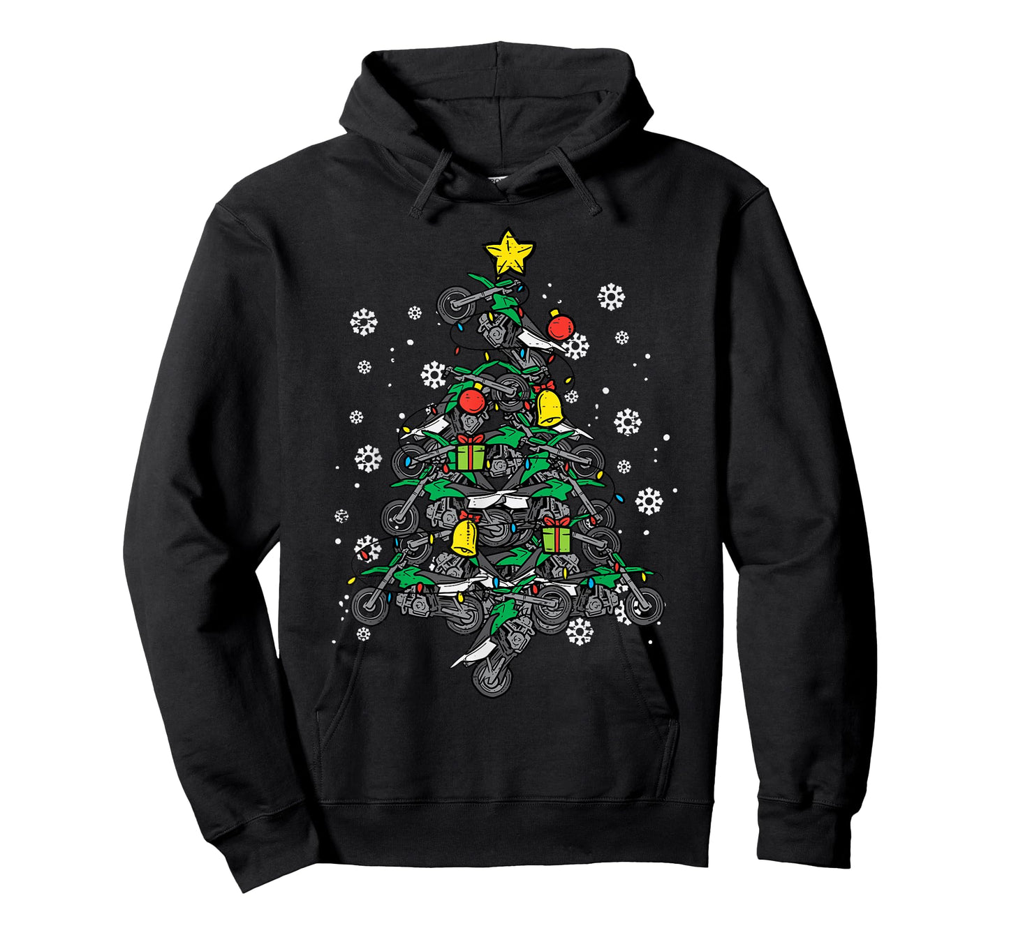 Dirt Bikes Christmas Tree Xmas Motocross Men Boy Men Women T-Shirt