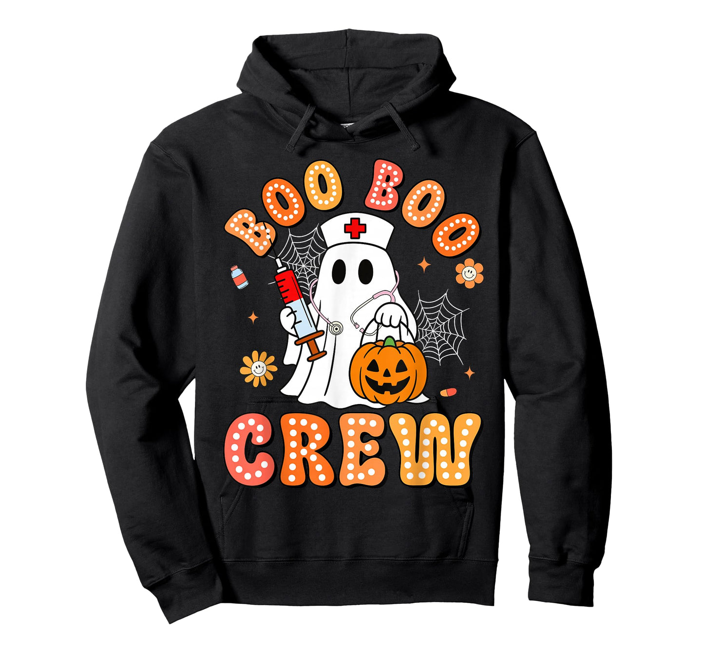 Boo Boo Crew Nurse Funny Halloween Ghost Nurse Girl Women T-Shirt