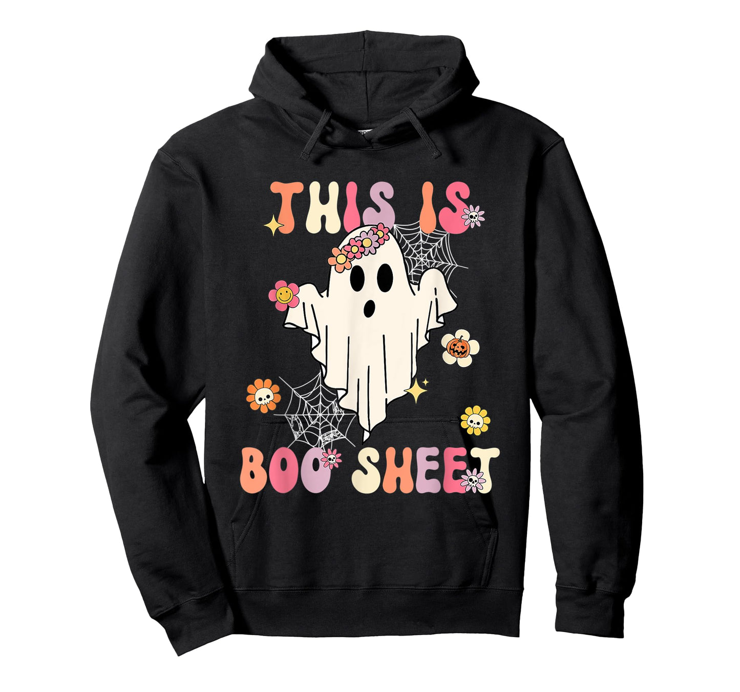 Cute Halloween Retro Groovy Spooky This Is Boo Sheet Present T-Shirt