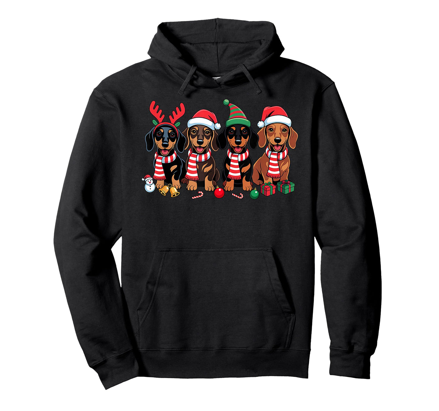 Dachshund Dog Christmas Matching Family Pajama Xmas Santa T-Shirt