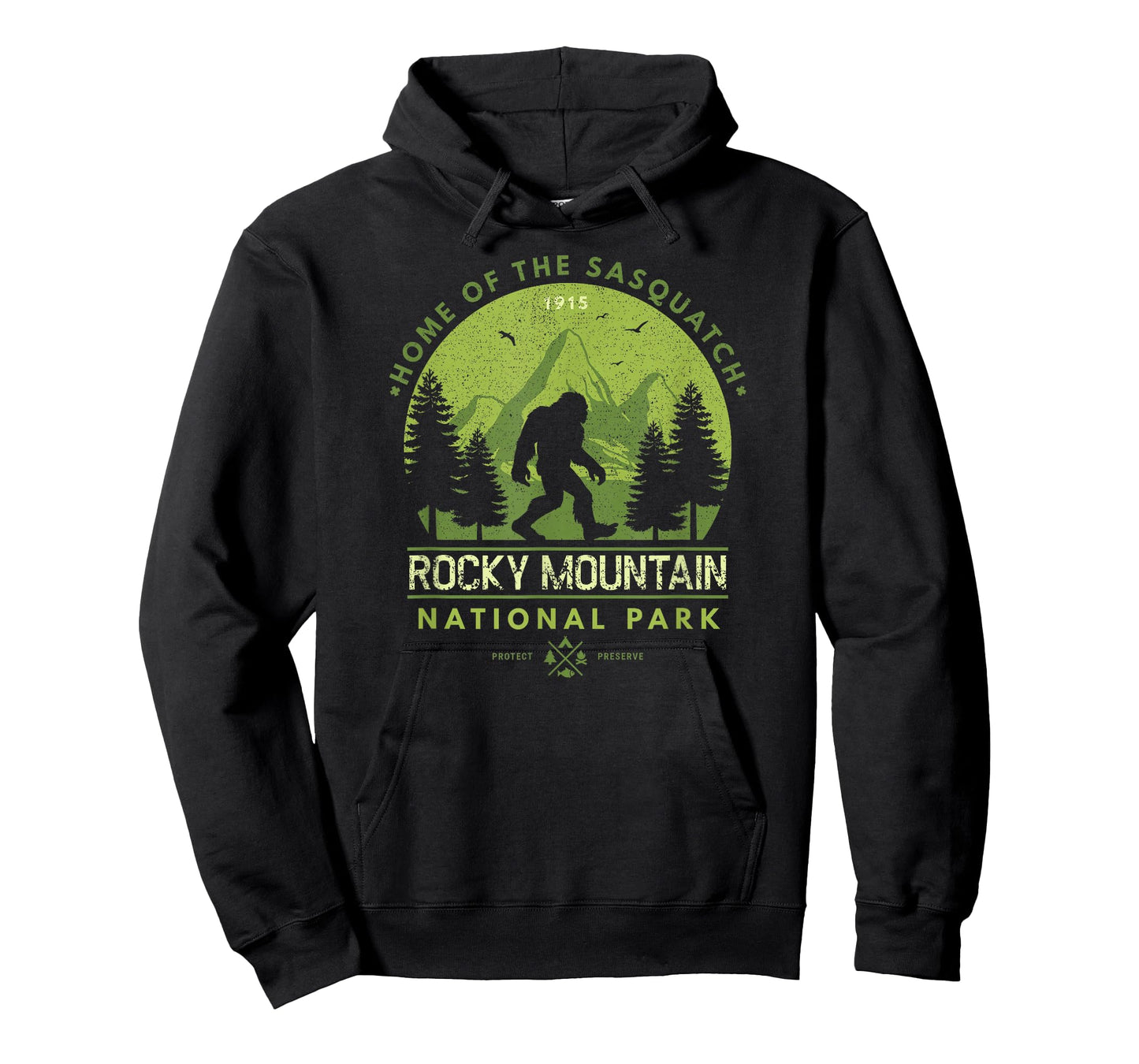 Bigfoot Rocky Mountain Wilderness T Shirt Colorado Sasquatch T-Shirt