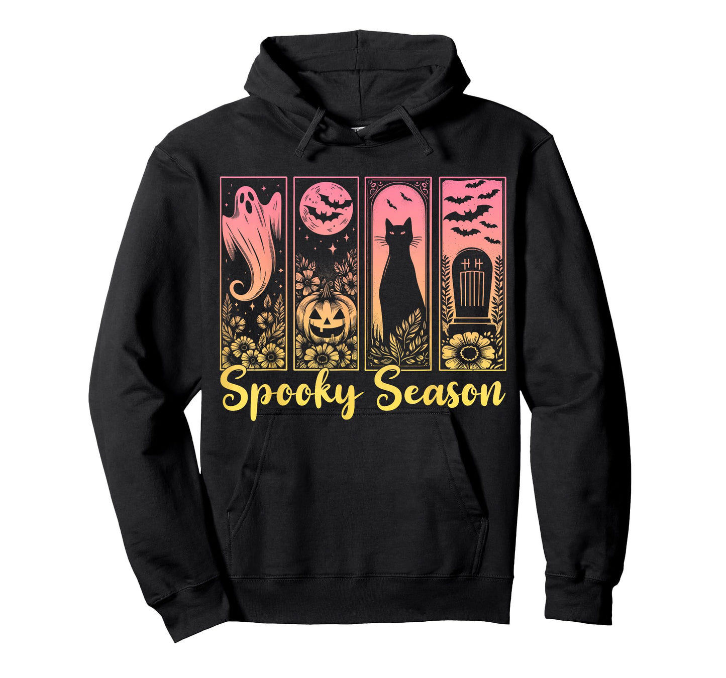 Halloween Spooky Season Horror Cat Vintage Halloween Ghost T-Shirt