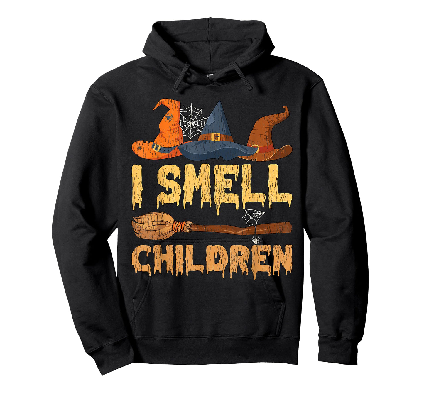 Vintage I Smell Children Hocus Pocus Witch Broom Halloween T-Shirt