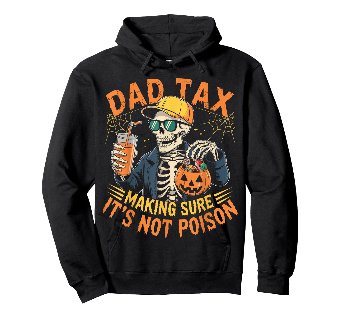 Dad Tax Halloween Pumpkin Candy Funny Skull Men Dad Joke T-Shirt