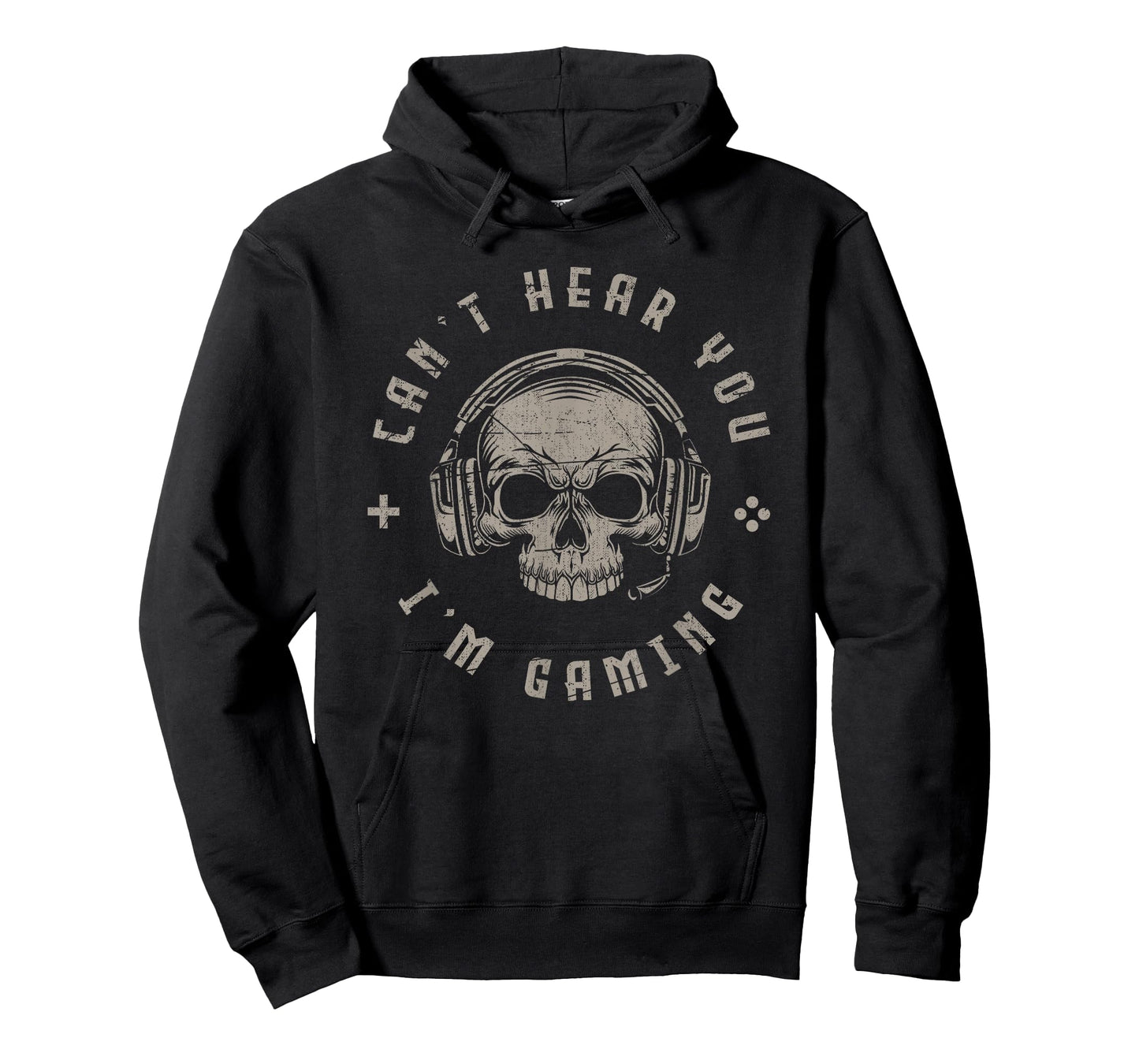 Ich kann dich nicht hören ich zocke Skull Nerd Gaming T-Shirt