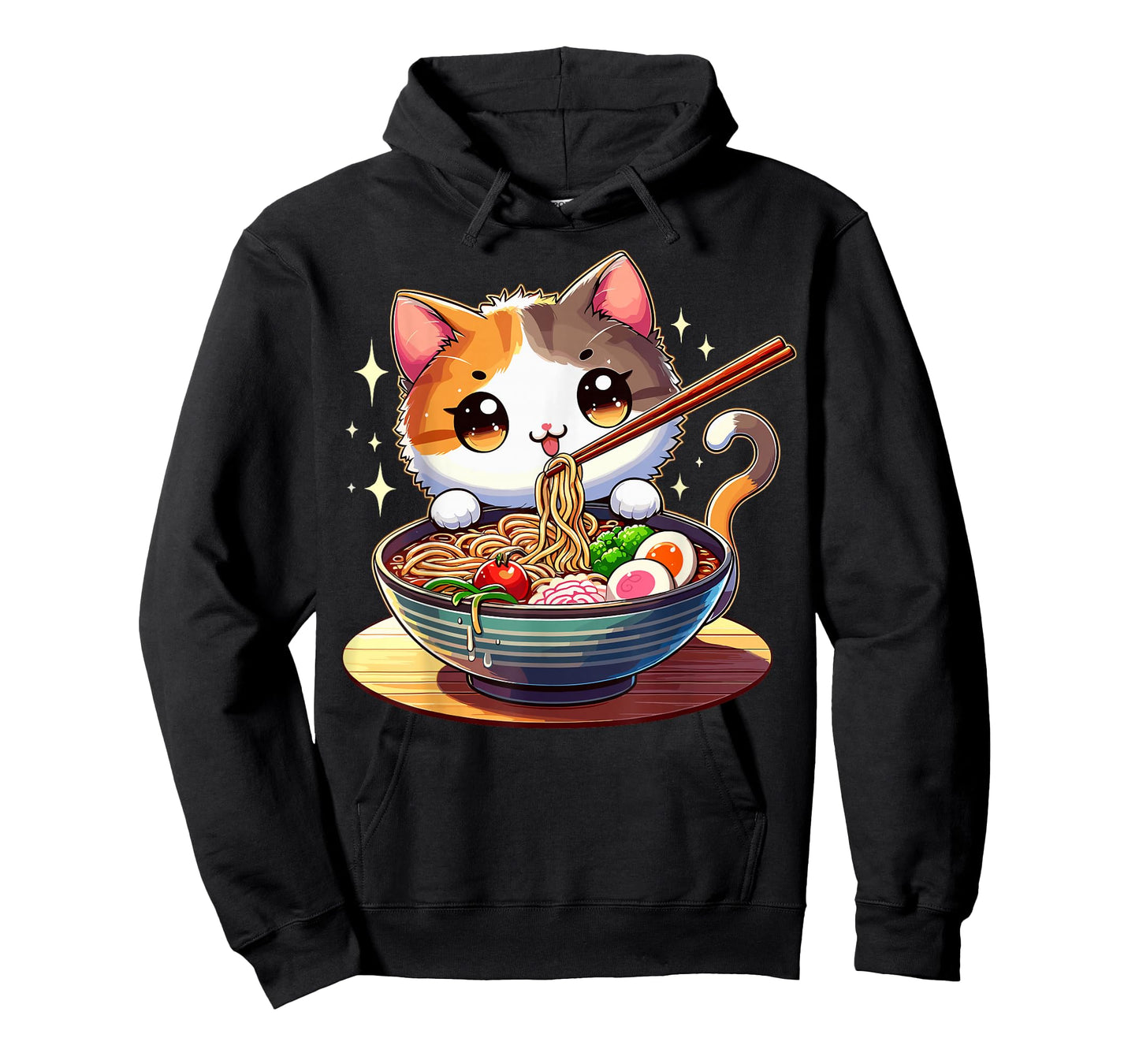 Cat Ramen Noodles Anime Kawaii Japanese Cat T-Shirt