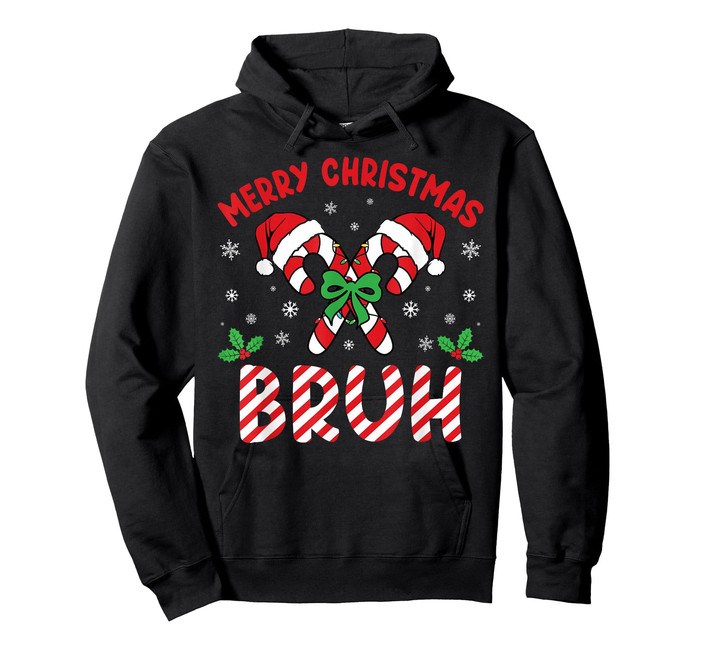 Merry Christmas Bruh Candy Cane Love Men Women Kids Adults T-Shirt