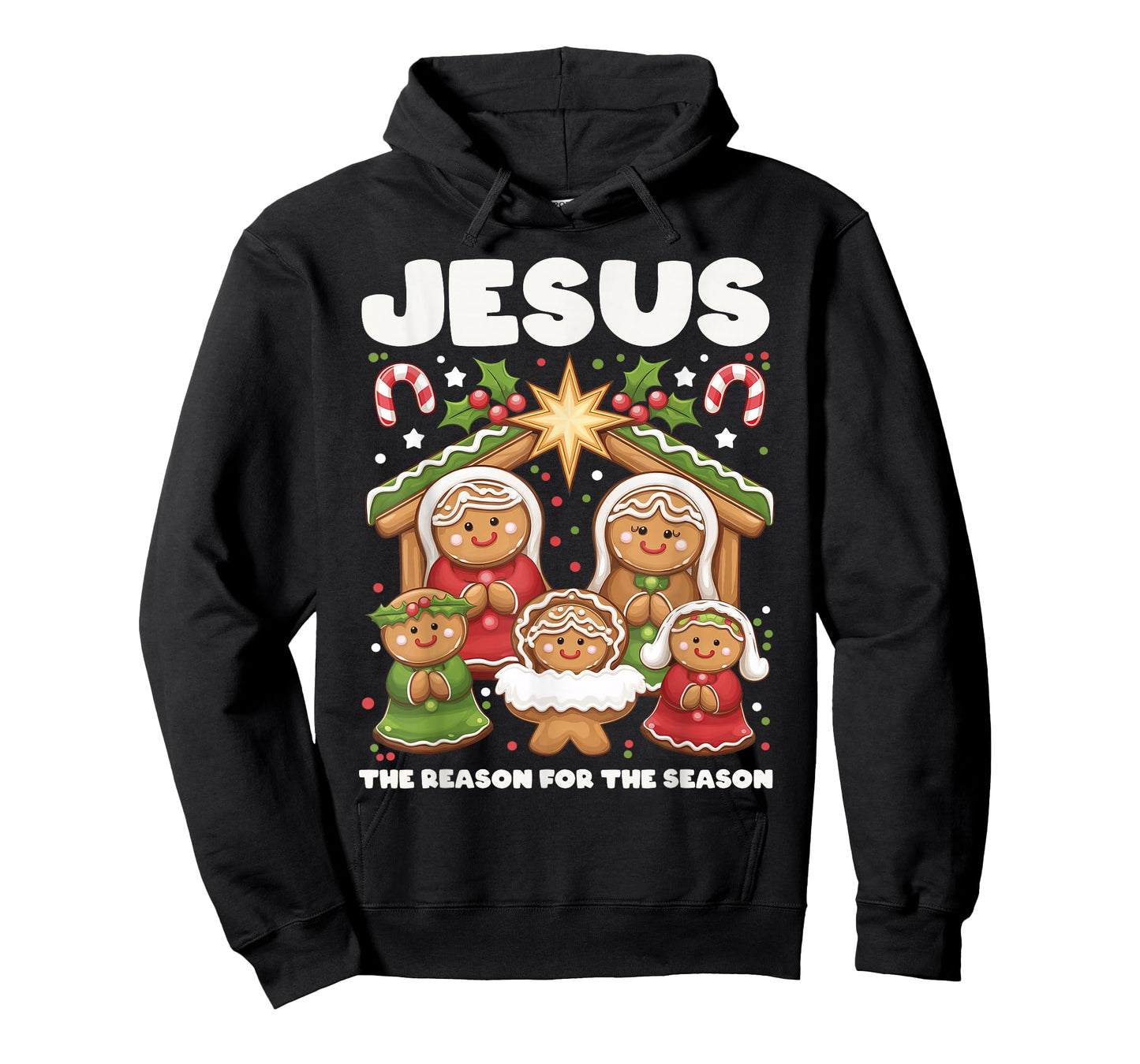 Jesus The Reason Gingerbread Christmas Christian Nativity T-Shirt