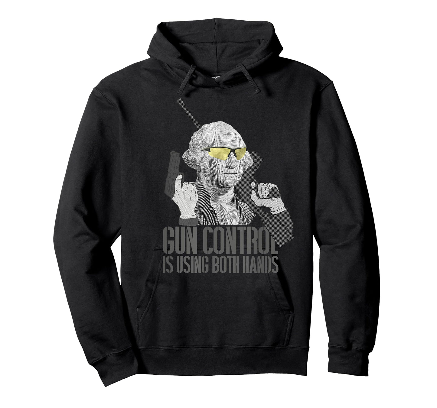 Gun Control Is Using Both Hands George Washington Funny Gun T-Shirt